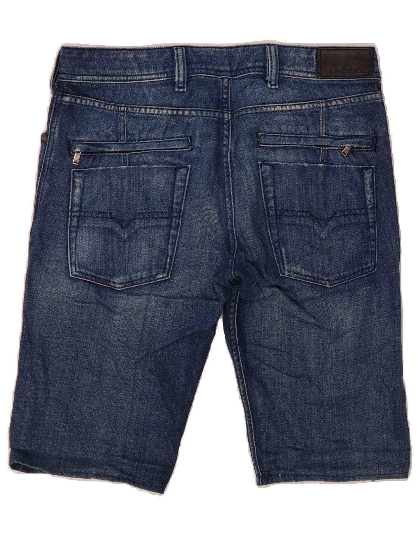 Diesel Mens Kander Denim Shorts W29 Small Blue Cotton Size US 30 / EU 46 - 2 Thumbnail