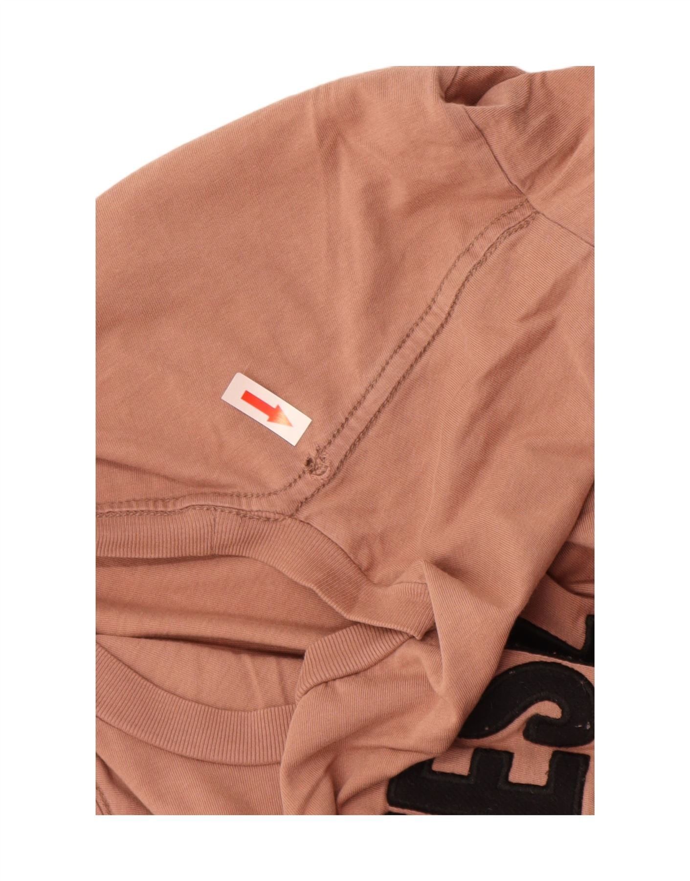 Diesel Mens Graphic Top Long Sleeve Large Brown Cotton Size US L / EU 52-54 / 3 - 3 Thumbnail
