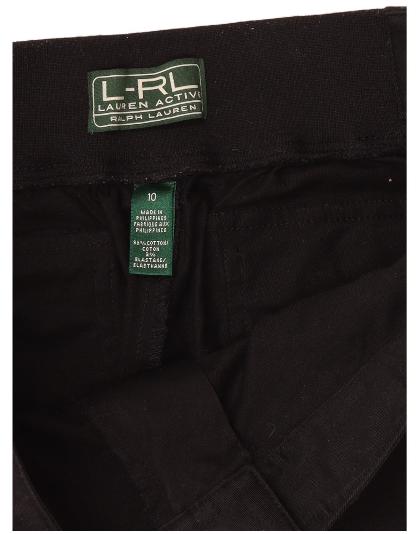Ralph Lauren Womens Straight Cargo Trousers US 10 Large W32 L31 Black Size 28" / US 6 / IT 42 - 3 Thumbnail
