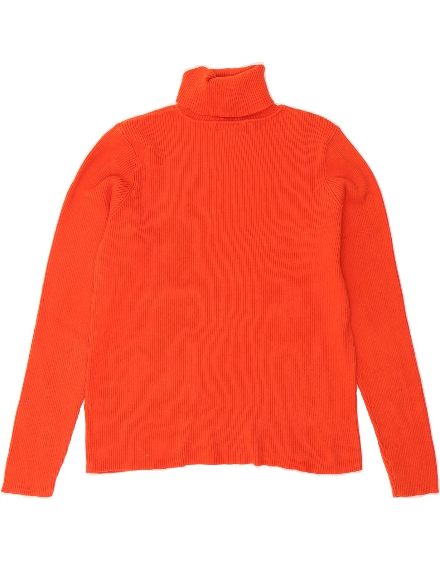 Ralph Lauren Girls Roll Neck Jumper Sweater 14-15 Years Large Red Cotton Size L / US 10 / IT 46 - 2 Thumbnail
