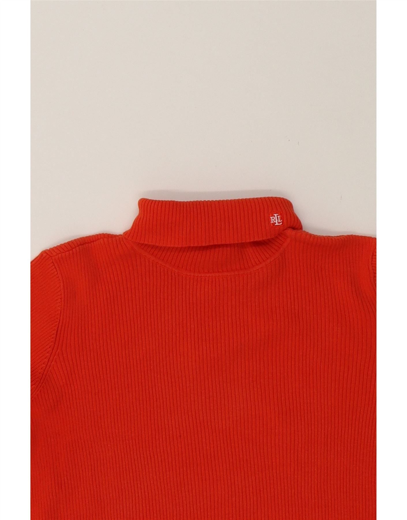 Ralph Lauren Girls Roll Neck Jumper Sweater 14-15 Years Large Red Cotton Size L / US 10 / IT 46 - 4 Thumbnail