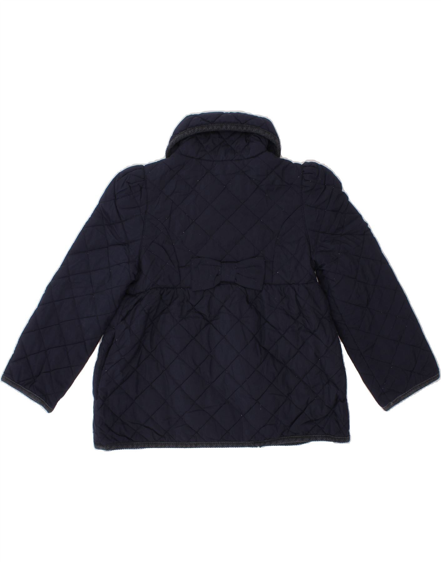 Polo Ralph Lauren Girls Quilted Jacket 3-4 Years Navy Blue Polyester Size XXS / US 00 / IT 34 - 2 Thumbnail