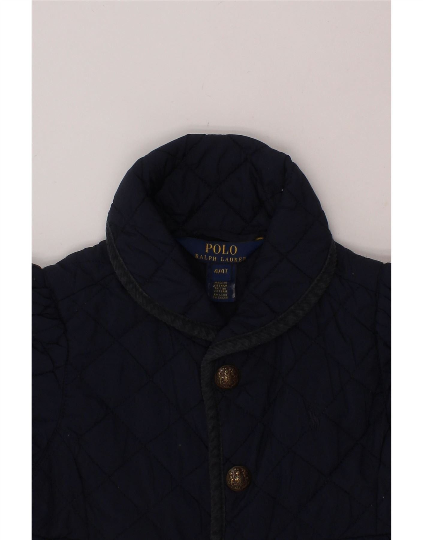 Polo Ralph Lauren Girls Quilted Jacket 3-4 Years Navy Blue Polyester Size XXS / US 00 / IT 34 - 3 Thumbnail