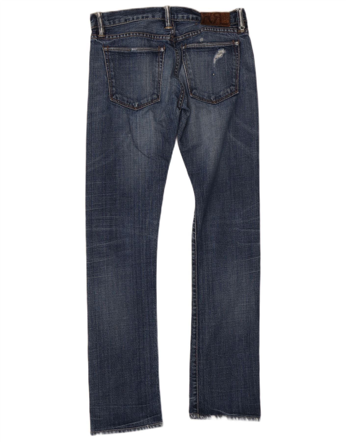 Ralph Lauren Womens Distressed Slim Jeans W27 L34 Blue Cotton Size 42" / US 20 - 2 Thumbnail