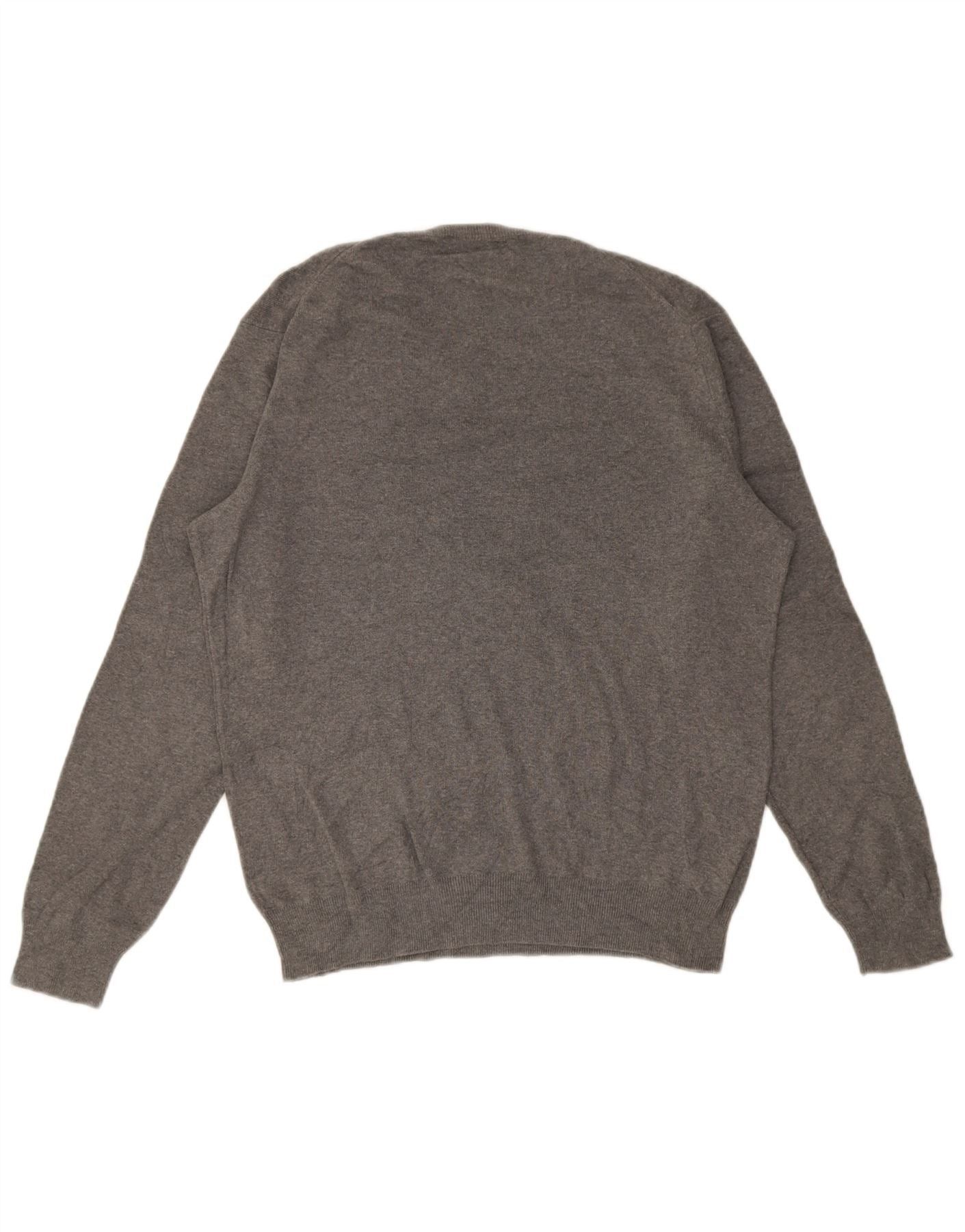 Polo Ralph Lauren Mens V-Neck Jumper Sweater Small Grey Cotton Size US L / EU 52-54 / 3 - 2 Thumbnail