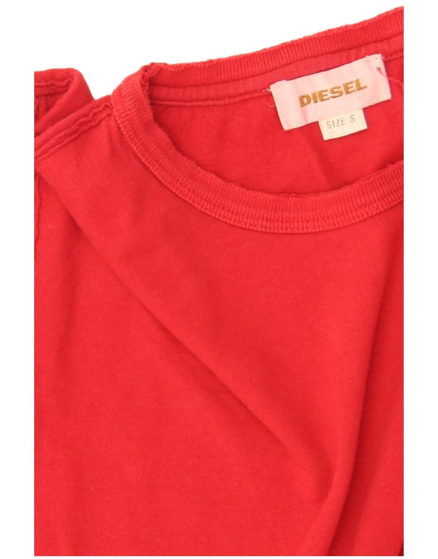 Diesel Mens Top Long Sleeve Small Red Cotton Size US L / EU 52-54 / 3 - 3 Thumbnail