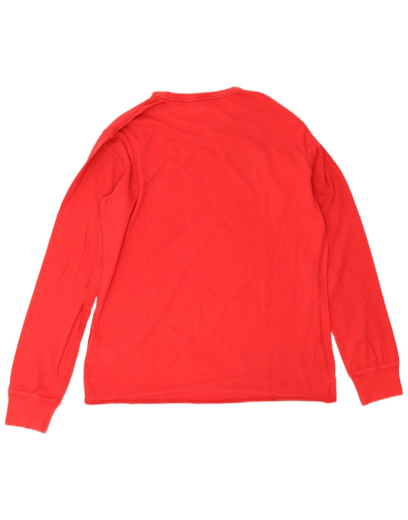 Diesel Mens Top Long Sleeve Small Red Cotton Size US L / EU 52-54 / 3 - 2 Thumbnail