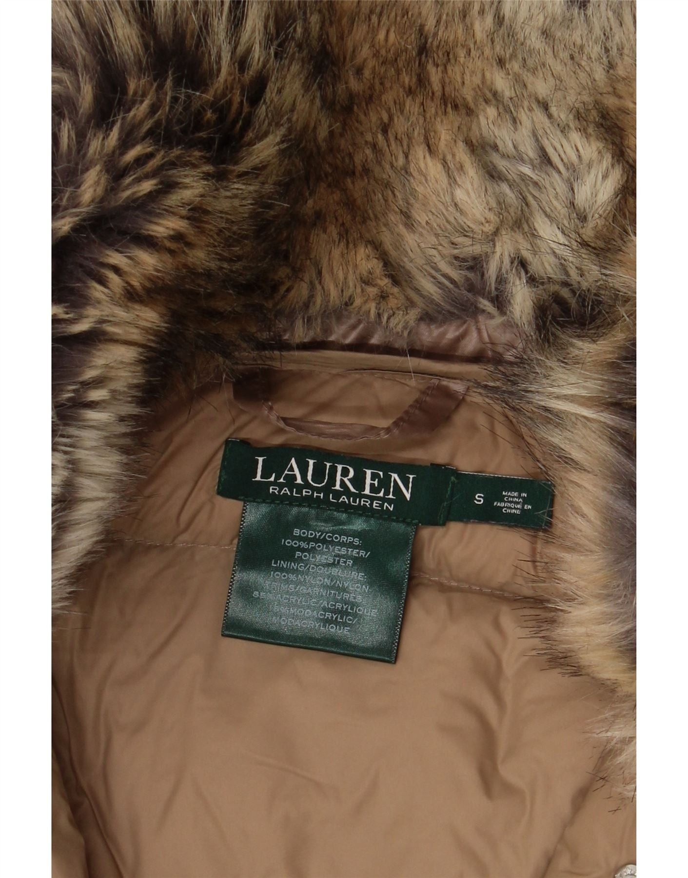 Ralph Lauren Womens Overd Padded Jacket UK 10 Small Brown Polyester Size XL / US 12-14 / IT 48-50 - 4 Thumbnail