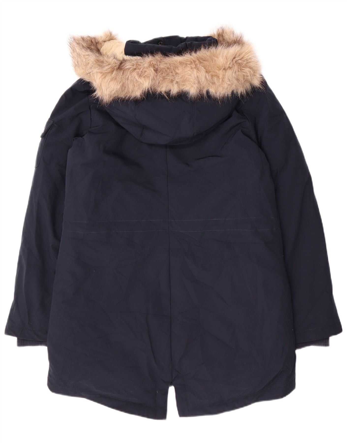 Ralph Lauren Womens Hooded Parka Jacket UK 10 Small Navy Blue Polyester Size M / US 6-8 / IT 42-44 - 2 Thumbnail