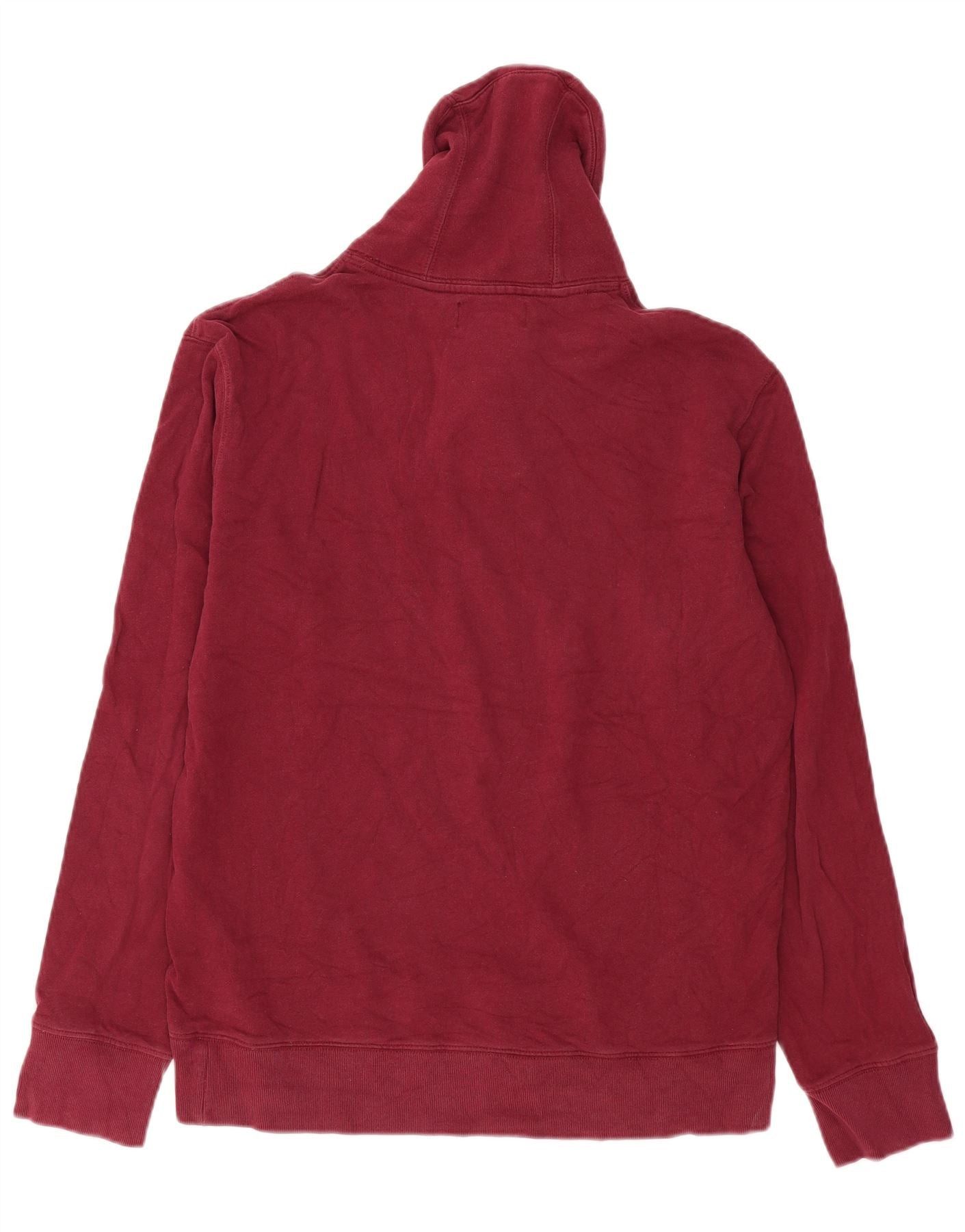 Polo Ralph Lauren Mens Shawl Neck Sweatshirt Jumper Large Burgundy Cotton Size US XXL / EU 58 / 5 - 2 Thumbnail