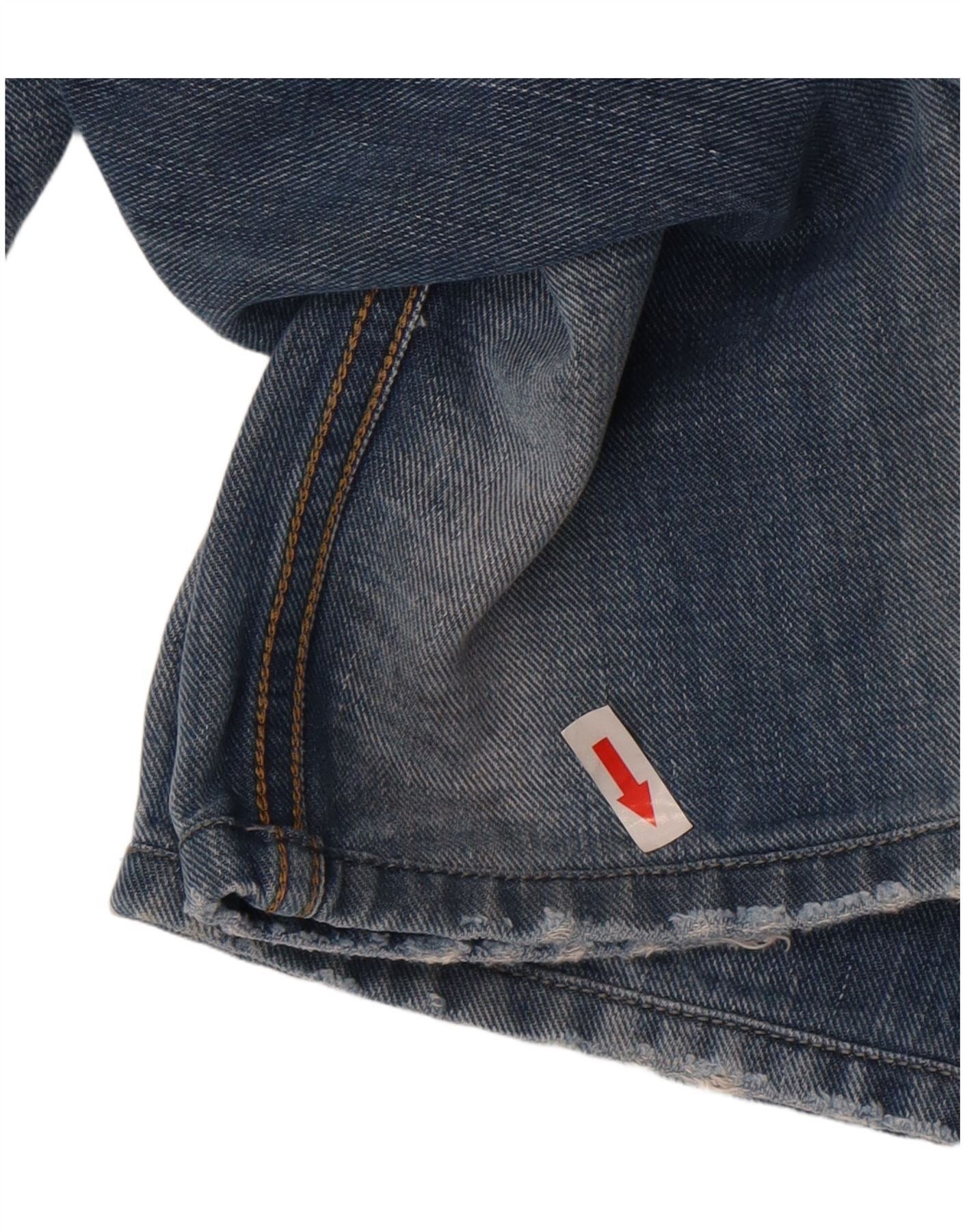 Diesel Mens Belther Distressed Straight Jeans W32 L34 Blue Cotton Size US 32 / EU 48 - 4 Thumbnail