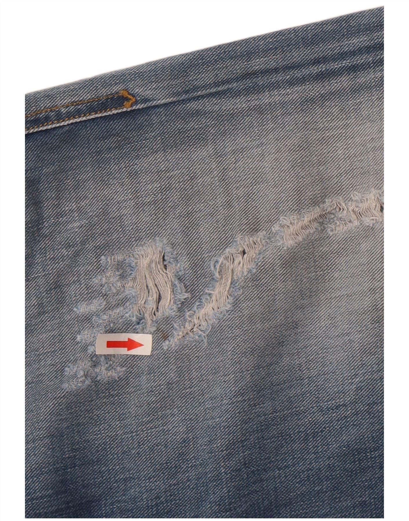 Diesel Mens Belther Distressed Straight Jeans W32 L34 Blue Cotton Size US 32 / EU 48 - 3 Thumbnail