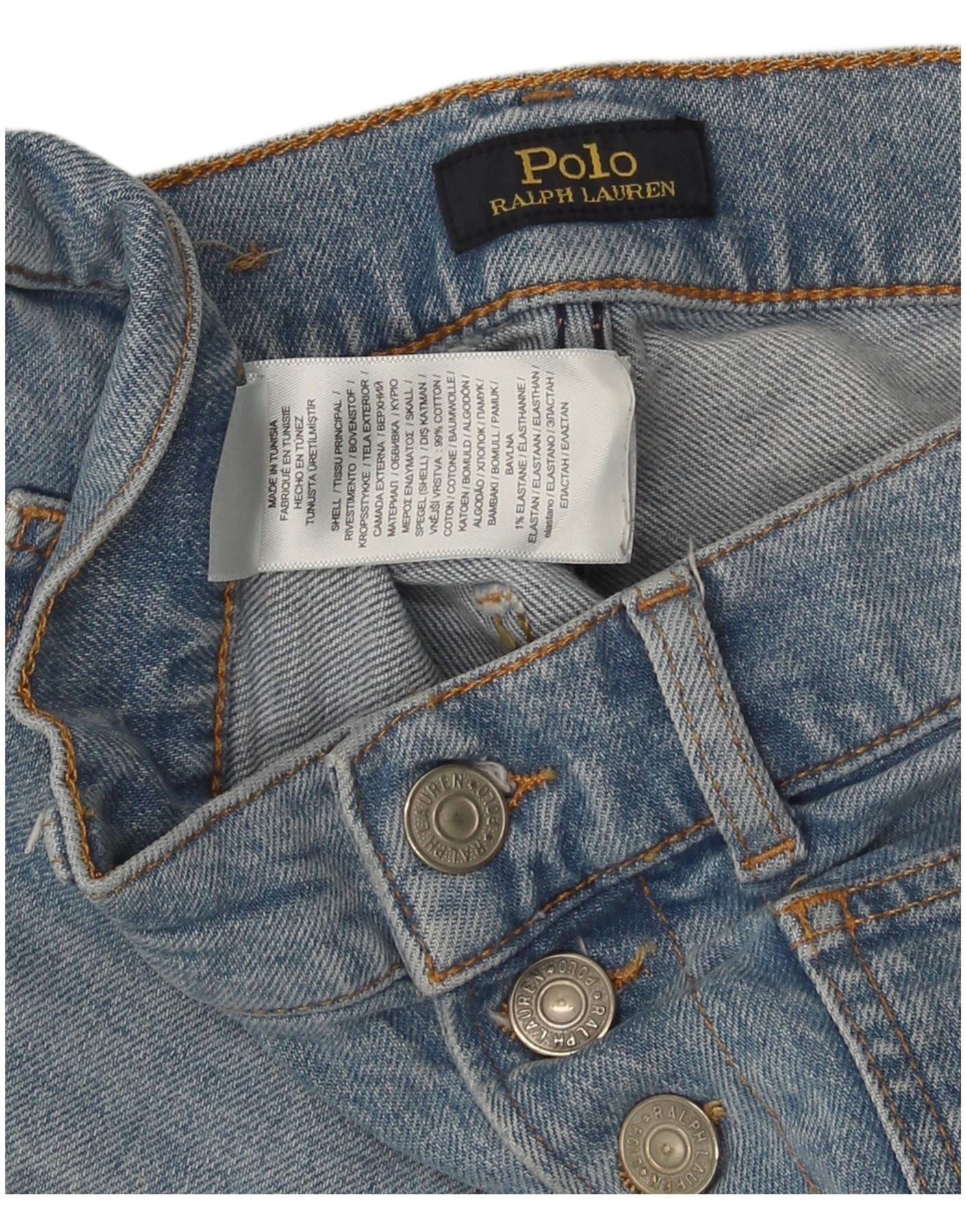 Polo Ralph Lauren Womens Slim Cropped Jeans W28 L24 Blue Cotton Size 42" / US 20 - 3 Thumbnail
