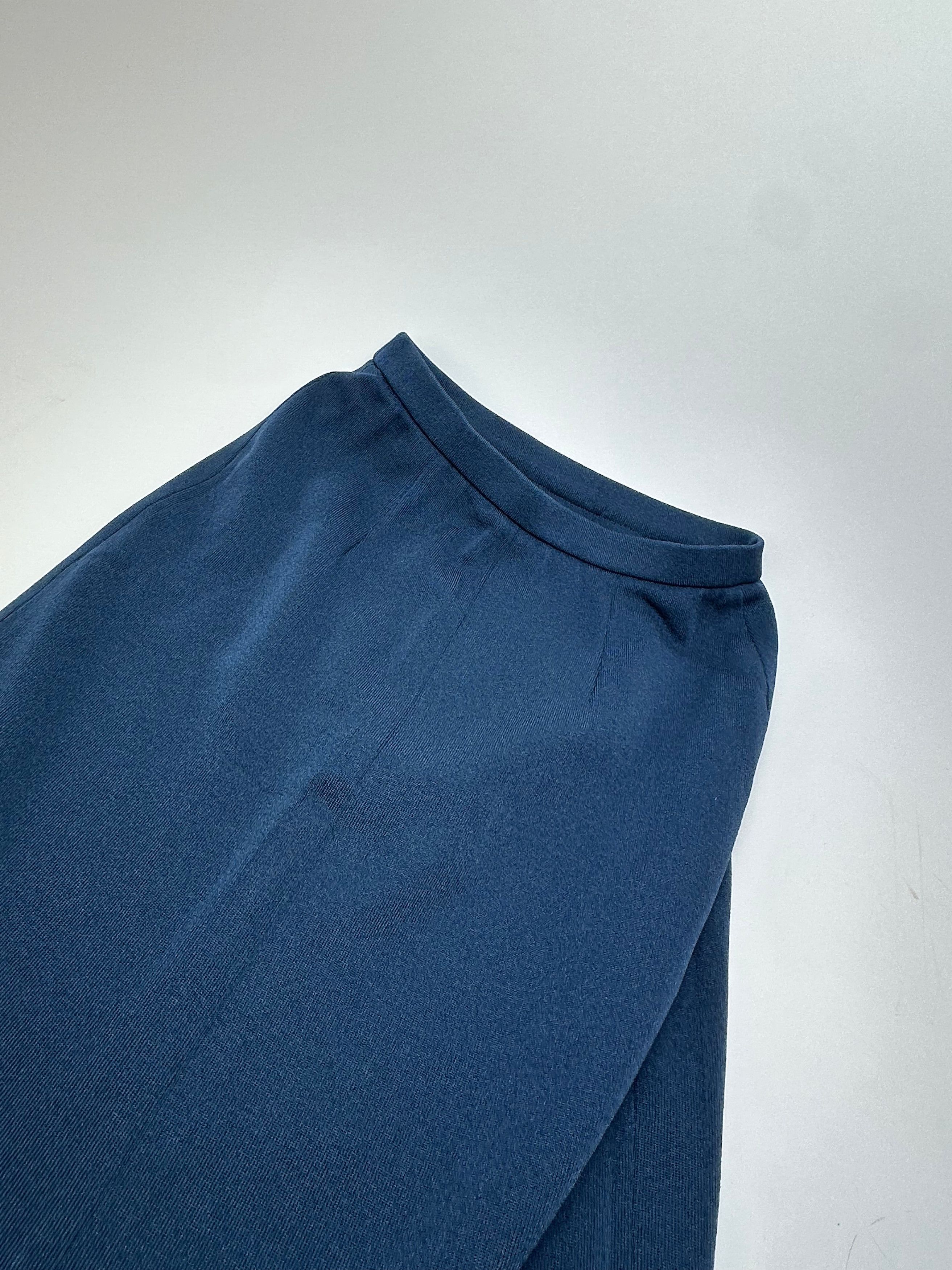Yves Saint Laurent Vintage Navy Wool Maxi Skirt Size 30" / US 8 / IT 44 - 7 Thumbnail
