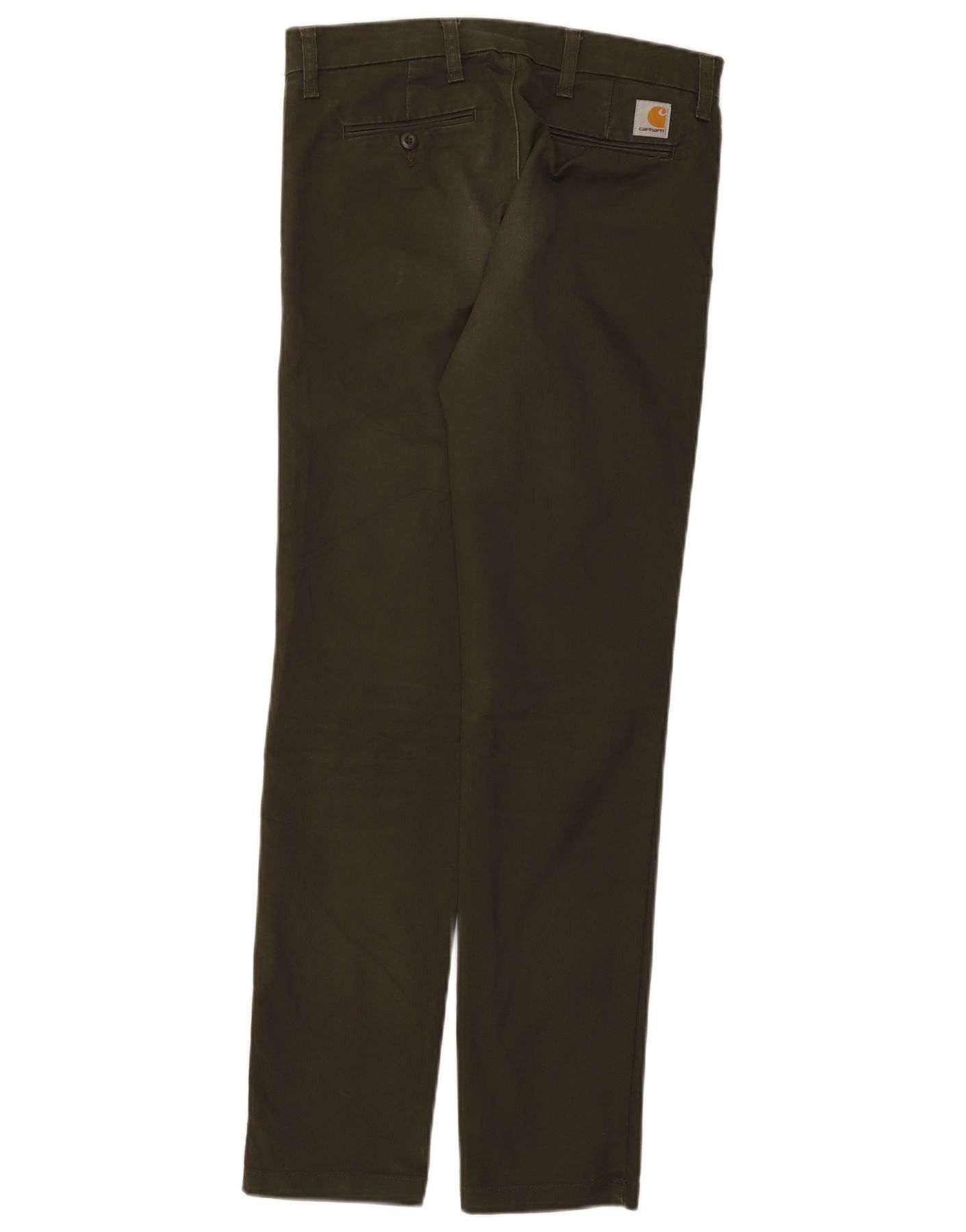 Carhartt Mens Slim Chino Trousers W30 L32 Khaki Cotton Size US 30 / EU 46 - 2 Thumbnail