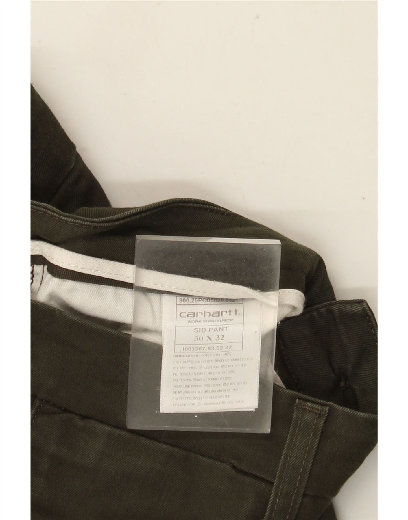 Carhartt Mens Slim Chino Trousers W30 L32 Khaki Cotton Size US 30 / EU 46 - 4 Thumbnail