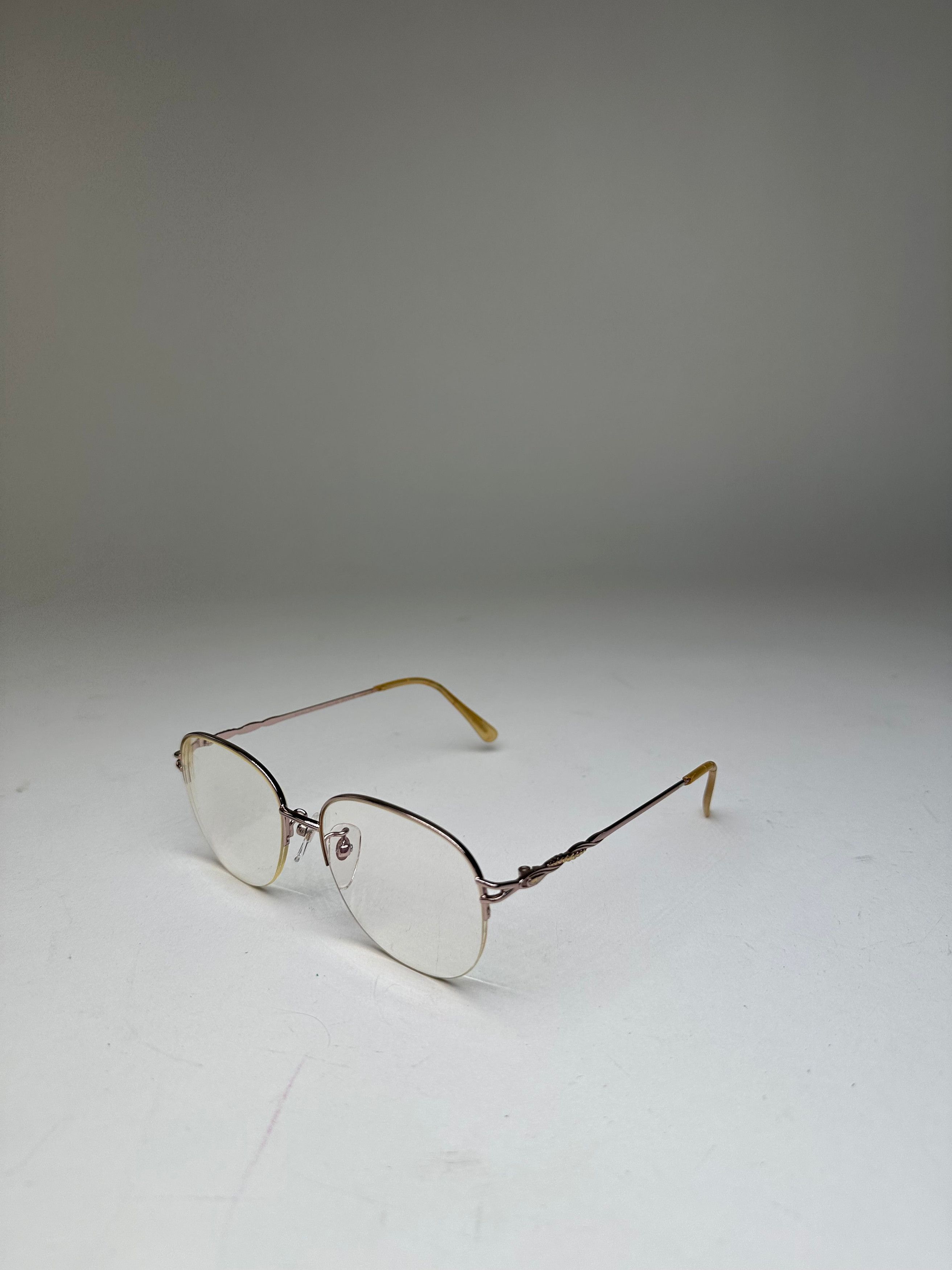 Other Vintage Semi-Rimless Titanium Eyeglasses Rose Gold Size ONE SIZE - 9 Thumbnail