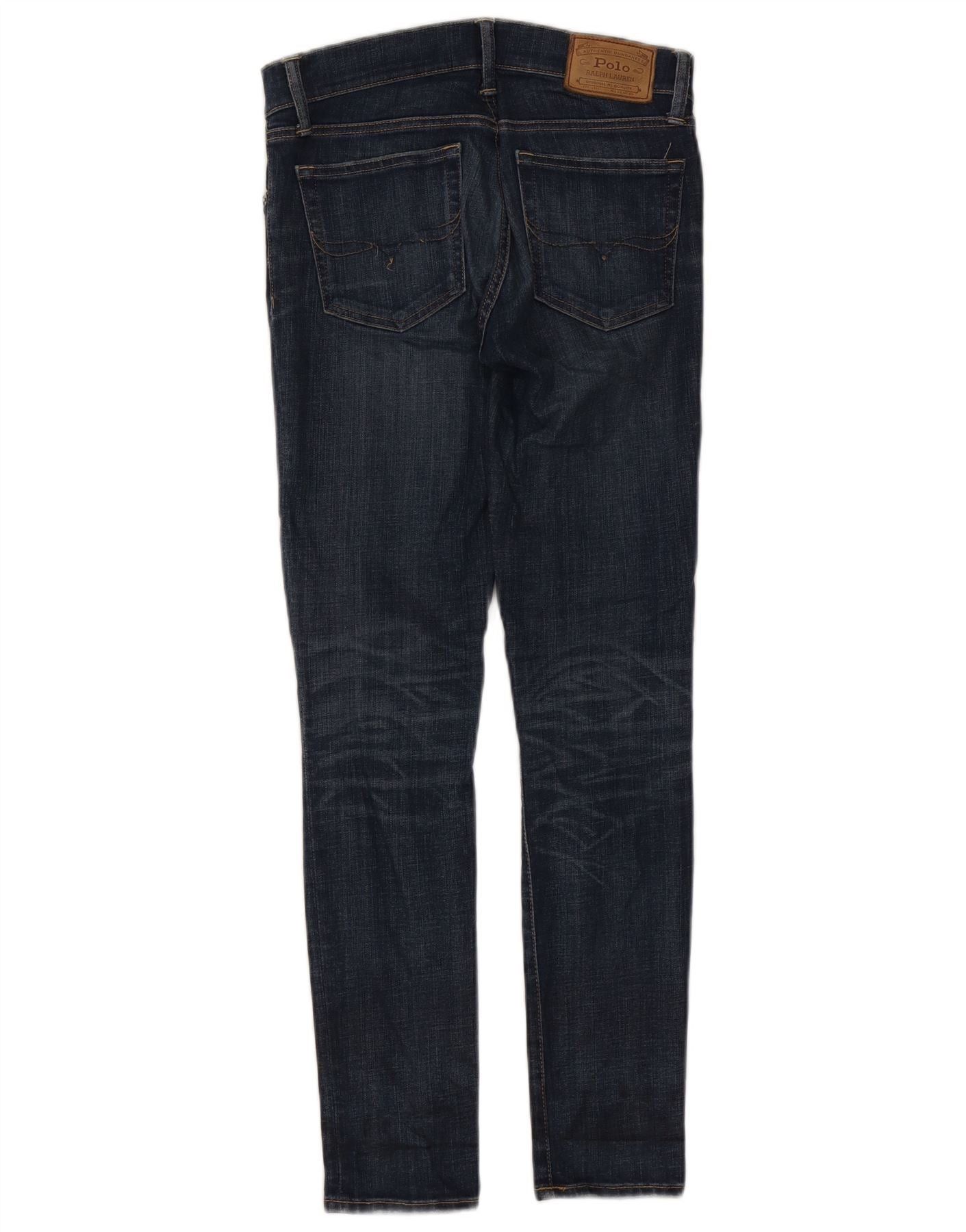 Polo Ralph Lauren Womens Tompkins Skinny Jeans W28 L30 Navy Blue Cotton Size 24" / US 00 / IT 34 - 2 Thumbnail