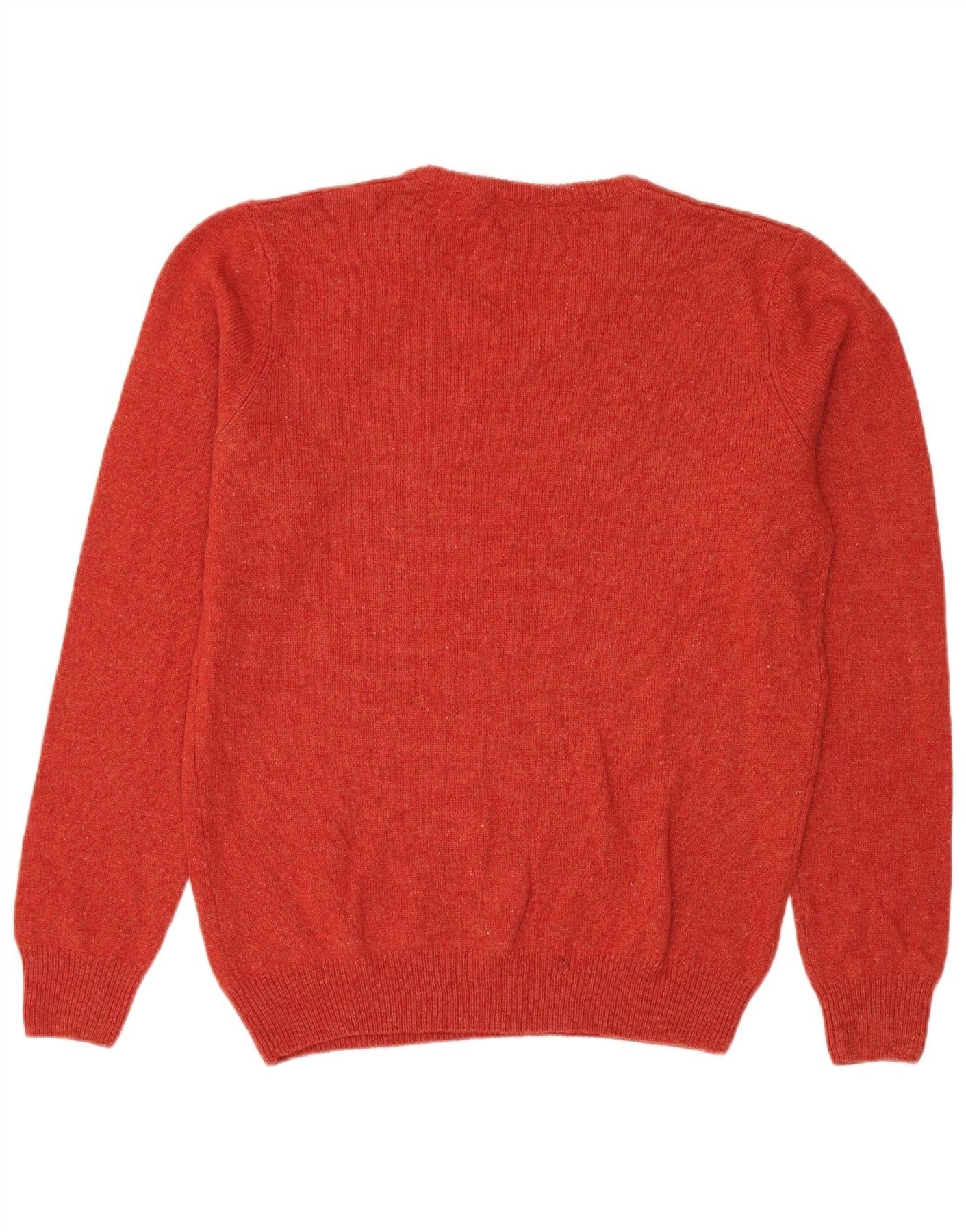 Polo Ralph Lauren Mens V-Neck Jumper Sweater XL Red Lambswool Size US XL / EU 56 / 4 - 2 Thumbnail