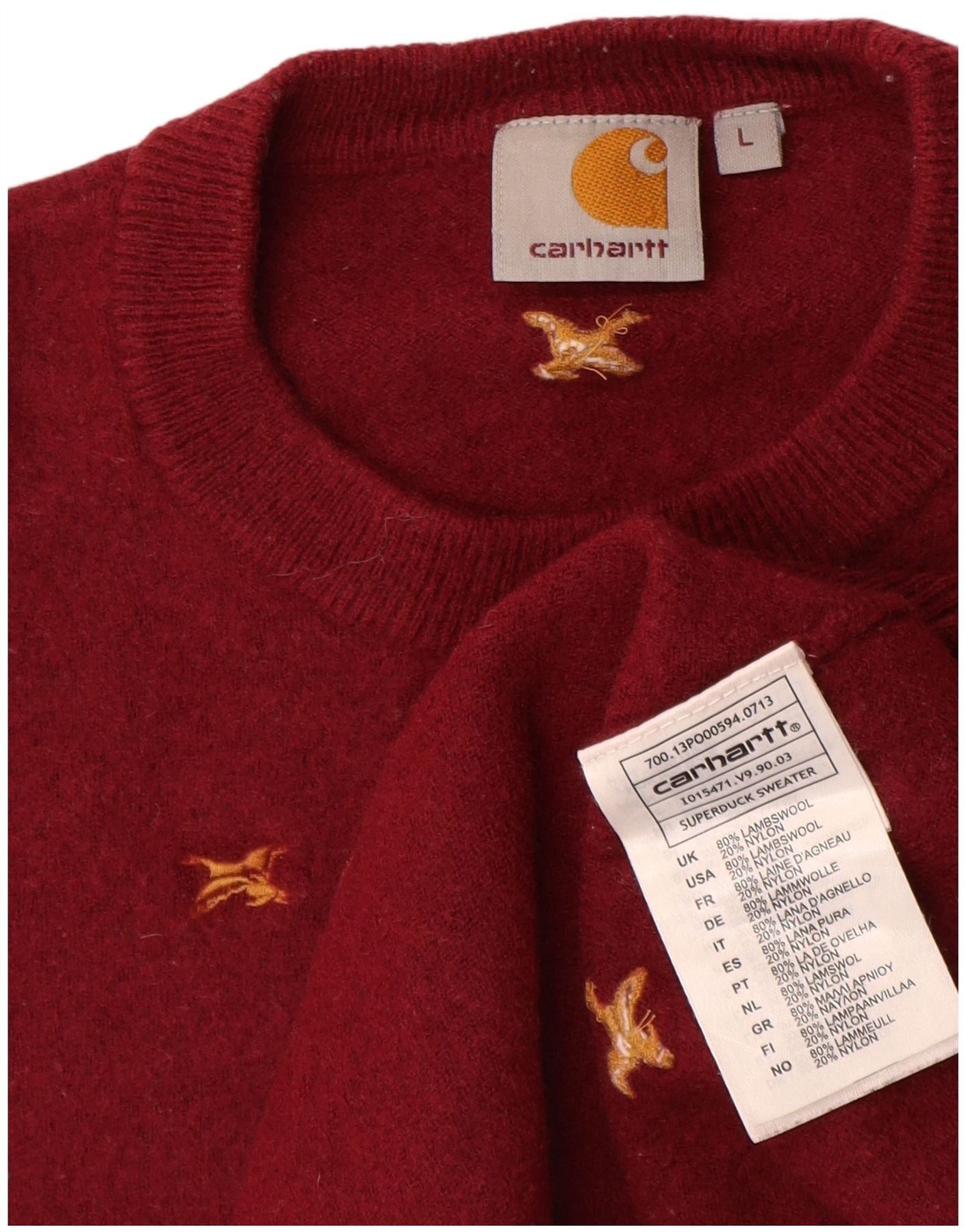 Carhartt Womens Abstract Pattern Crew Neck Jumper Sweater UK 14 Large Size S / US 4 / IT 40 - 4 Thumbnail