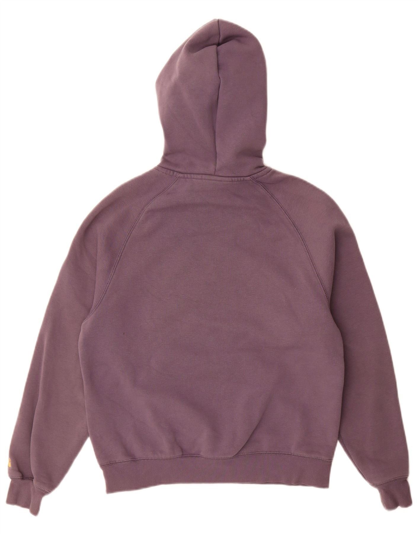Carhartt Womens Overd Hoodie Jumper UK 6 XS Purple Cotton Size M / US 6-8 / IT 42-44 - 2 Thumbnail