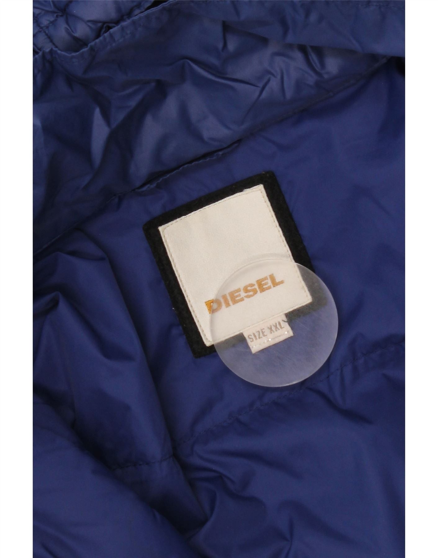 Diesel Mens Hooded Padded Jacket UK 44 2XL Blue Nylon Size US XL / EU 56 / 4 - 3 Thumbnail