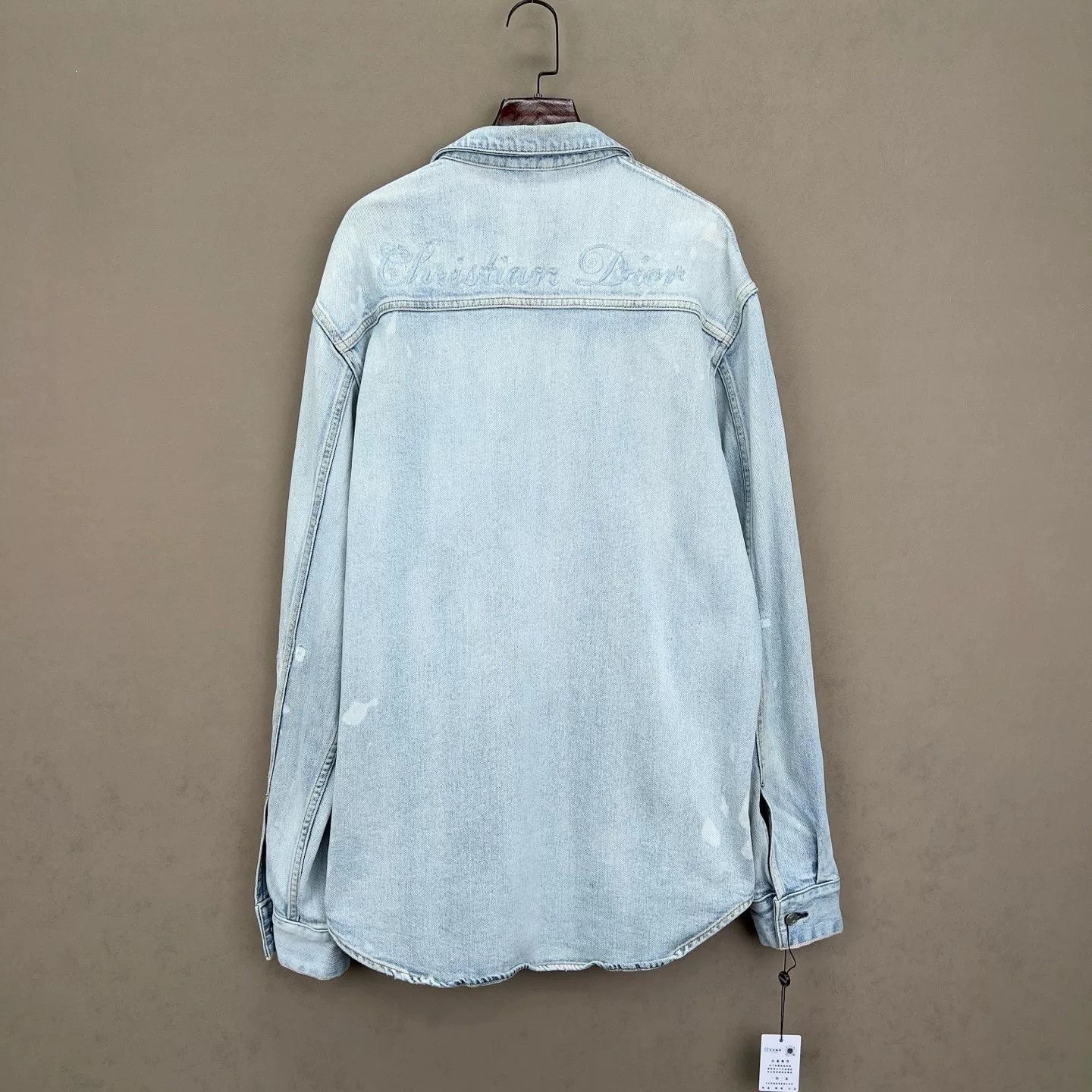 Dior Dior Washed Splatter Denim Shirt Jacket Size M Size US M / EU 48-50 / 2 - 3 Thumbnail