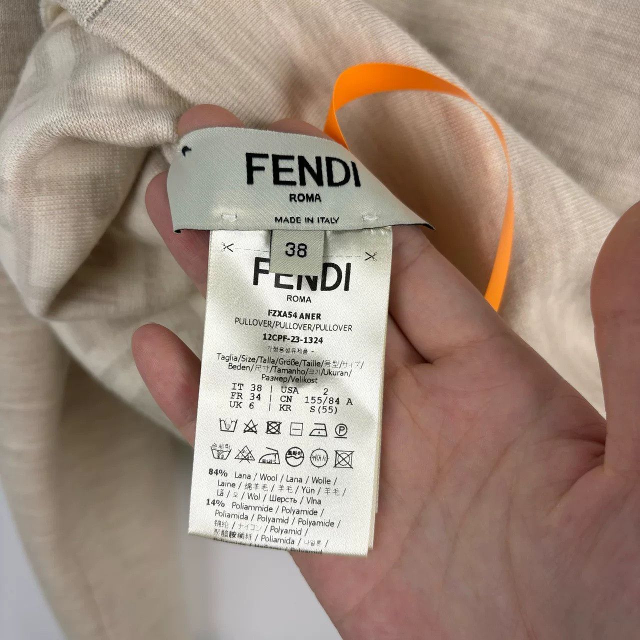 Fendi Fendi Beige Hooded Knit Sweater Size IT 38 Size XS / US 0-2 / IT 36-38 - 5 Thumbnail