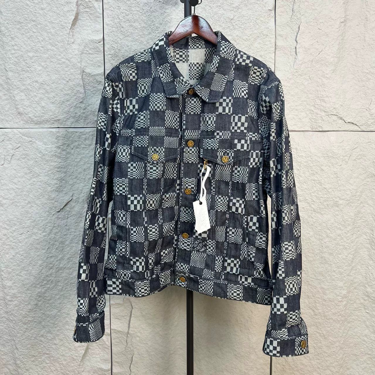 Louis Vuitton Louis Vuitton Damier Pattern Denim Jacket Size L Size US L / EU 52-54 / 3 - 2 Thumbnail