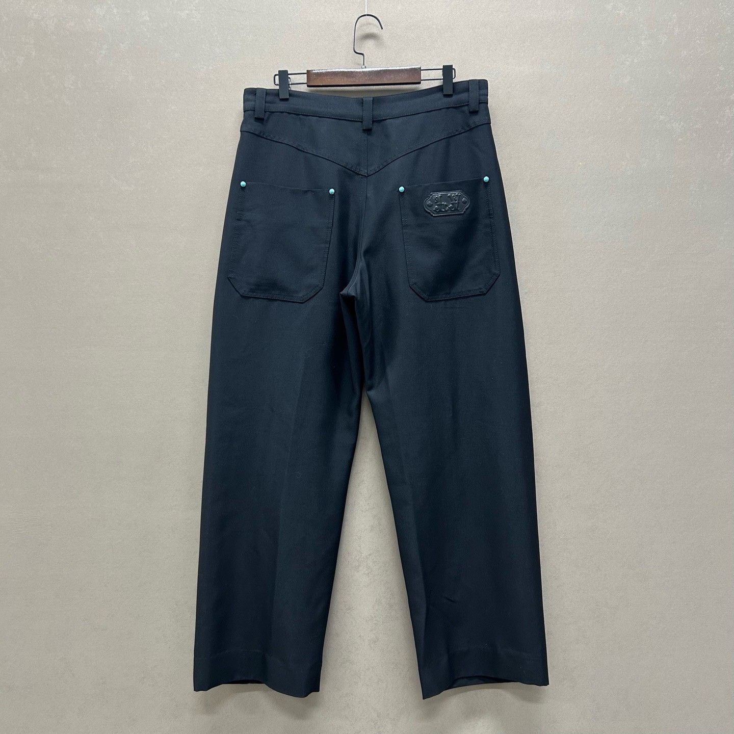 Louis Vuitton Louis Vuitton Leather Patch Wool Pants Size 50 Size US 34 / EU 50 - 3 Thumbnail