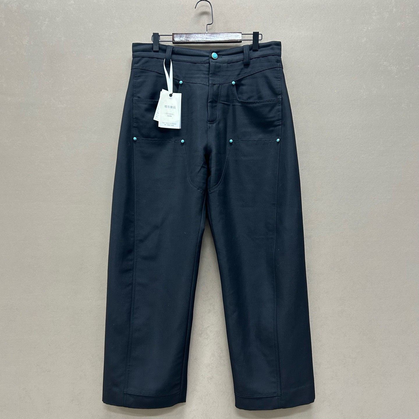 Louis Vuitton Louis Vuitton Leather Patch Wool Pants Size 50 Size US 34 / EU 50 - 2 Thumbnail