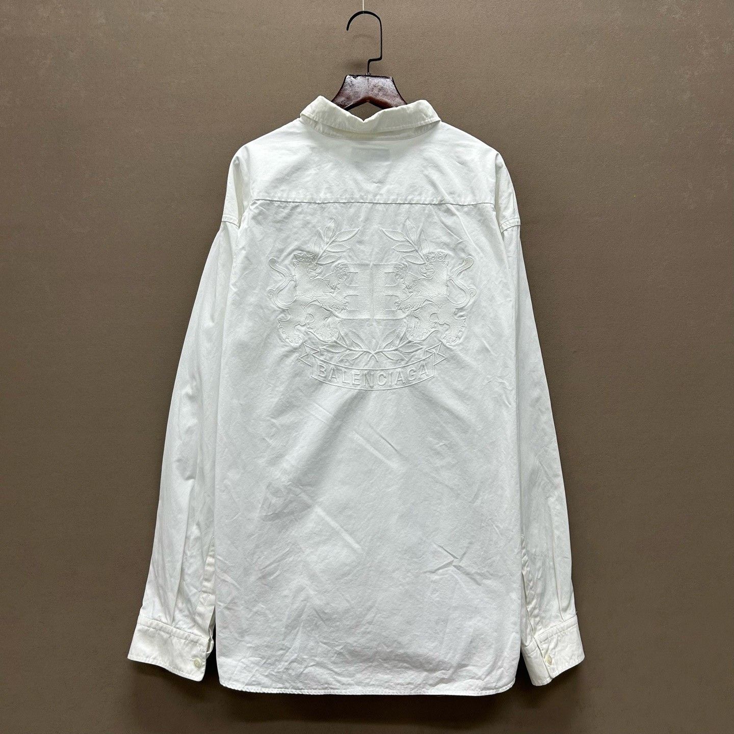 Balenciaga Balenciaga Embroidered Logo Button Up Shirt Size S Size US S / EU 44-46 / 1 - 3 Thumbnail
