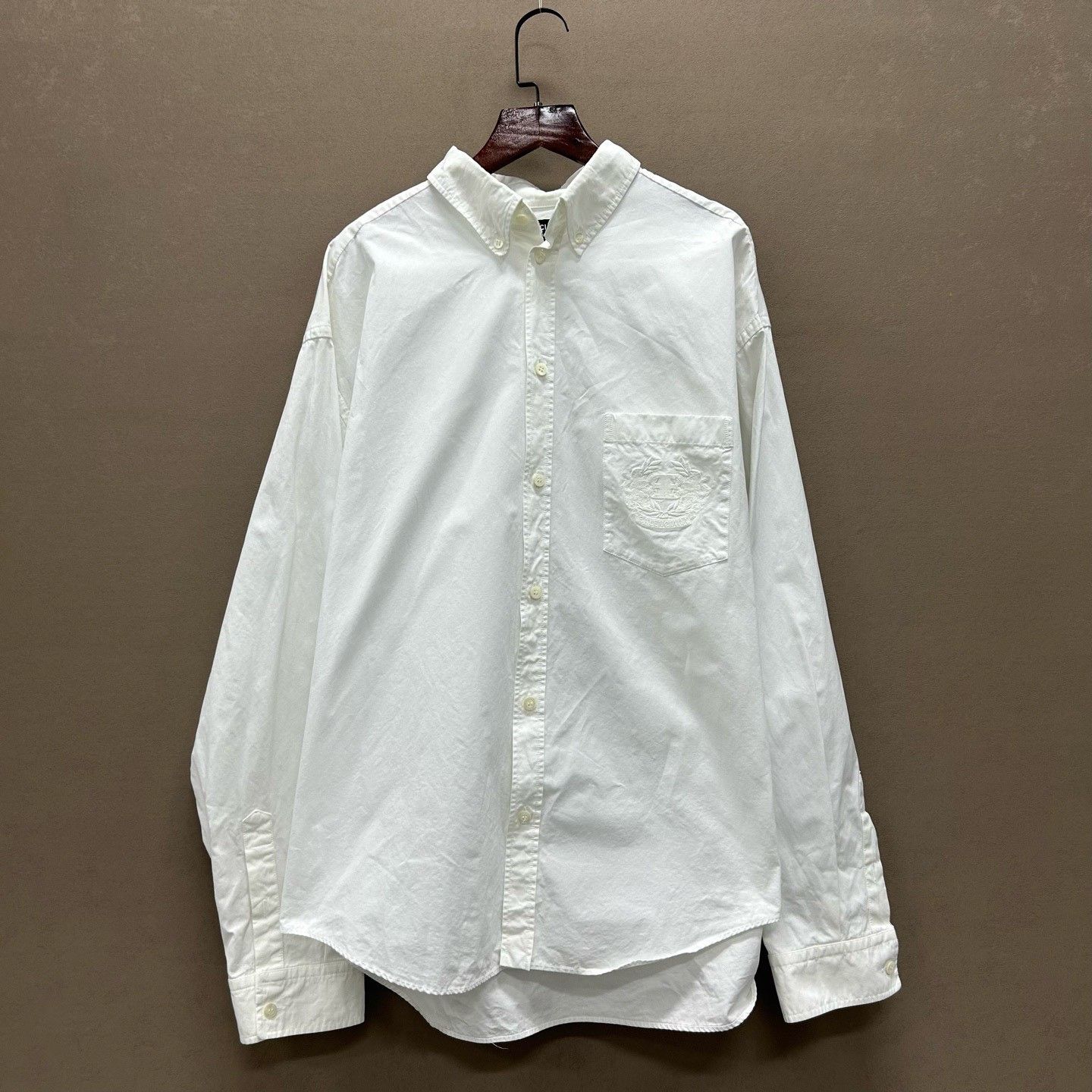 Balenciaga Balenciaga Embroidered Logo Button Up Shirt Size S Size US S / EU 44-46 / 1 - 2 Thumbnail