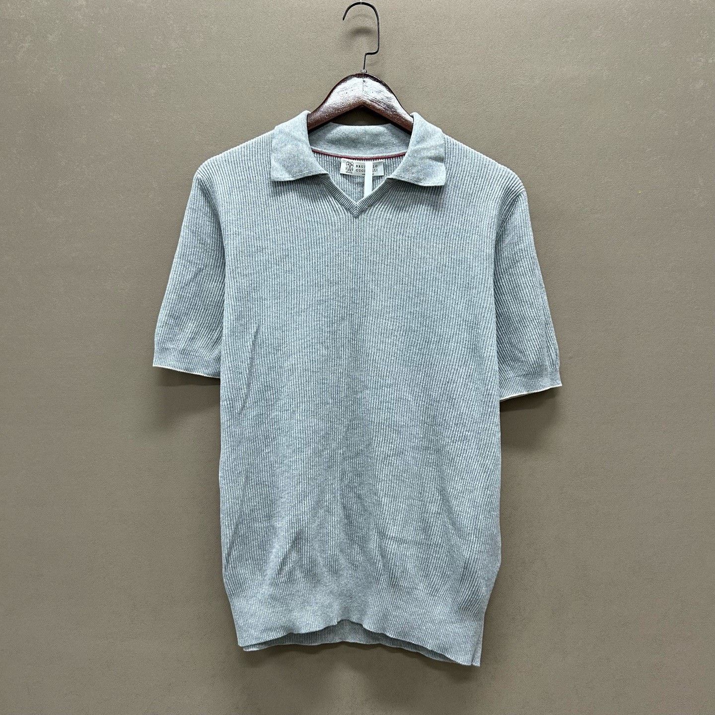Brunello Cucinelli Brunello Cucinelli Ribbed Knit Polo Shirt Size 50 Size US M / EU 48-50 / 2 - 2 Thumbnail