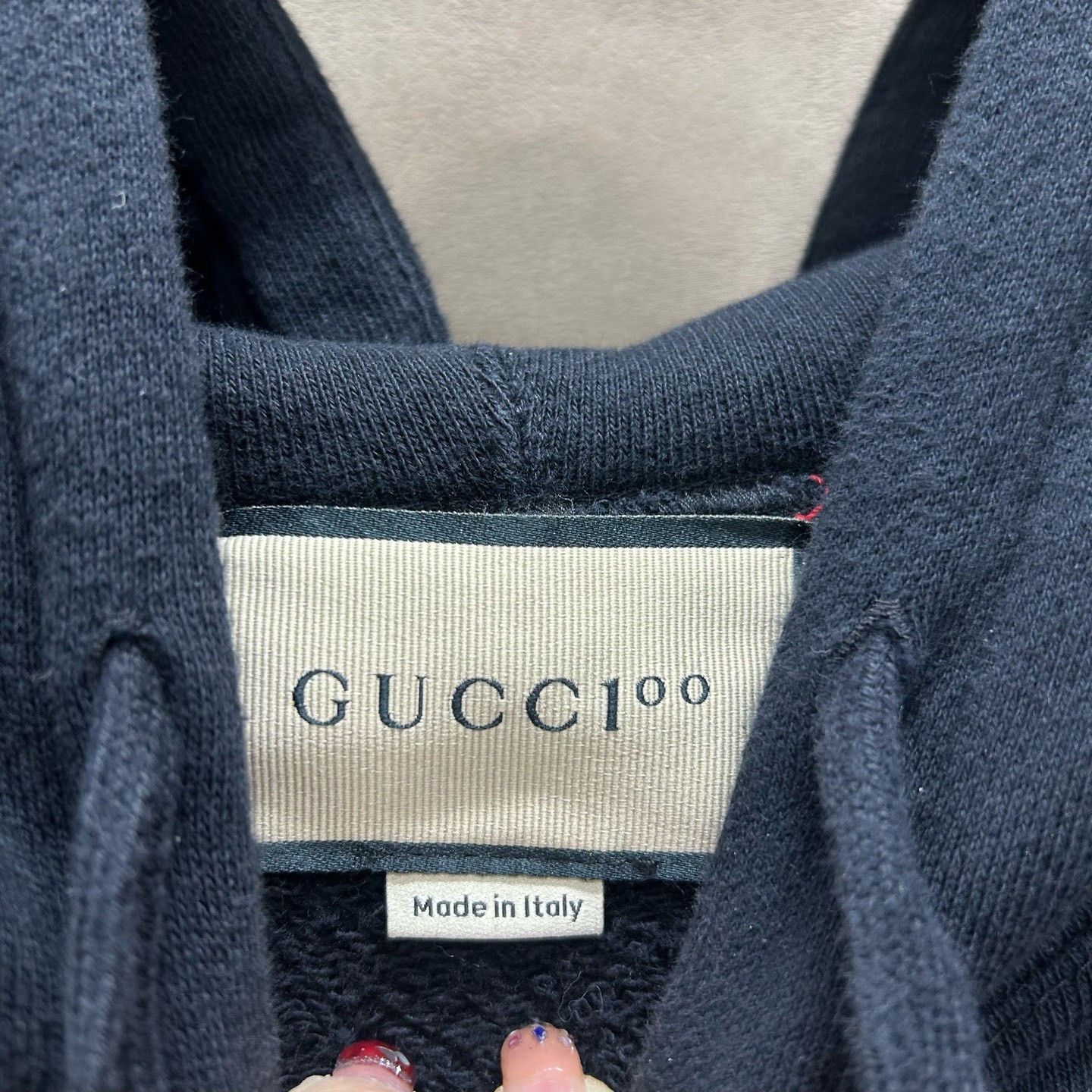 Gucci Gucci 100th Anniversary Logo Hoodie Size L Size US L / EU 52-54 / 3 - 4 Thumbnail