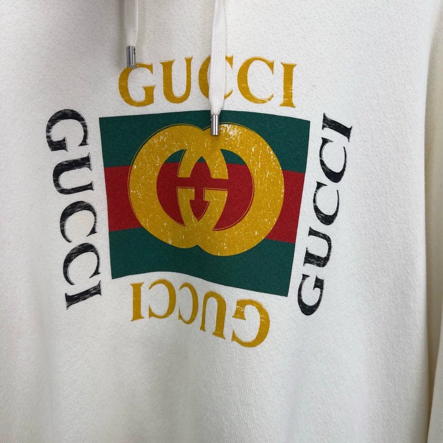 Gucci Gucci Logo Print Hoodie Size XXL Size US XXL / EU 58 / 5 - 4 Thumbnail