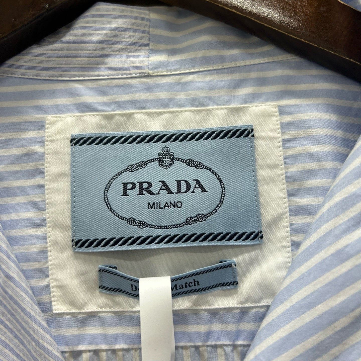 Prada Prada Striped Short Sleeve Shirt Size L Size US L / EU 52-54 / 3 - 4 Thumbnail