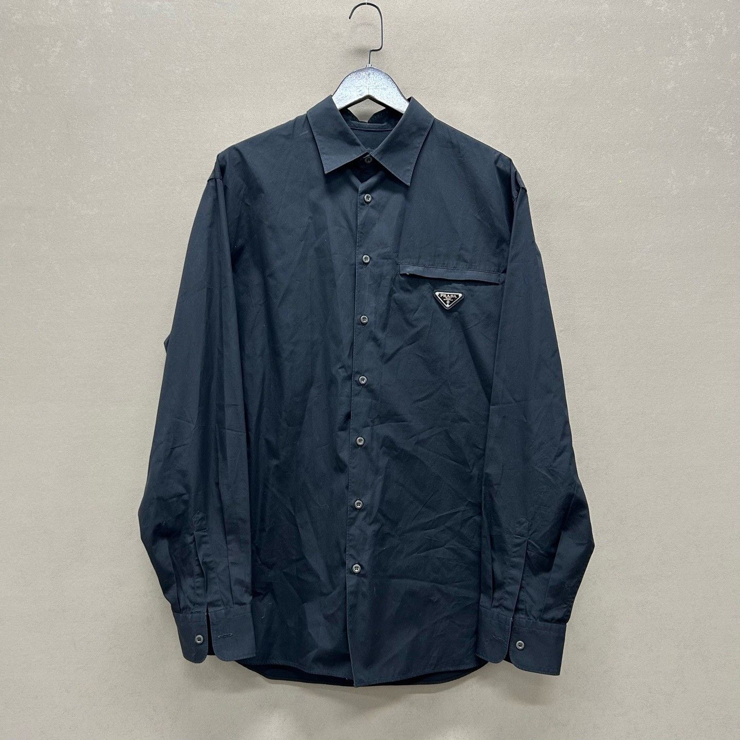 Prada Prada Metal Logo Button Up Shirt Size L Size US L / EU 52-54 / 3 - 2 Thumbnail