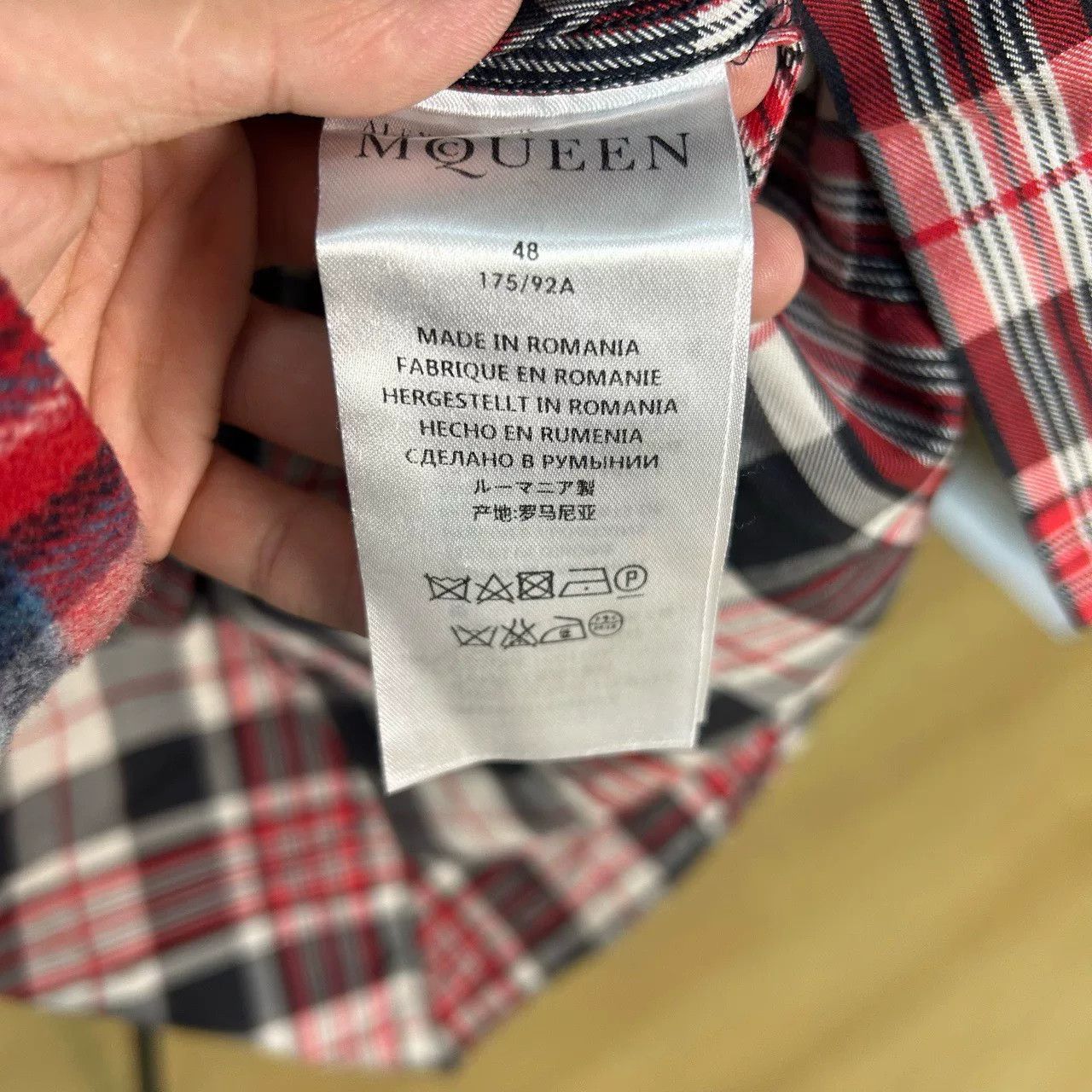 Alexander McQueen Alexander McQueen Plaid Panel Shirt Size M Size US M / EU 48-50 / 2 - 5 Thumbnail