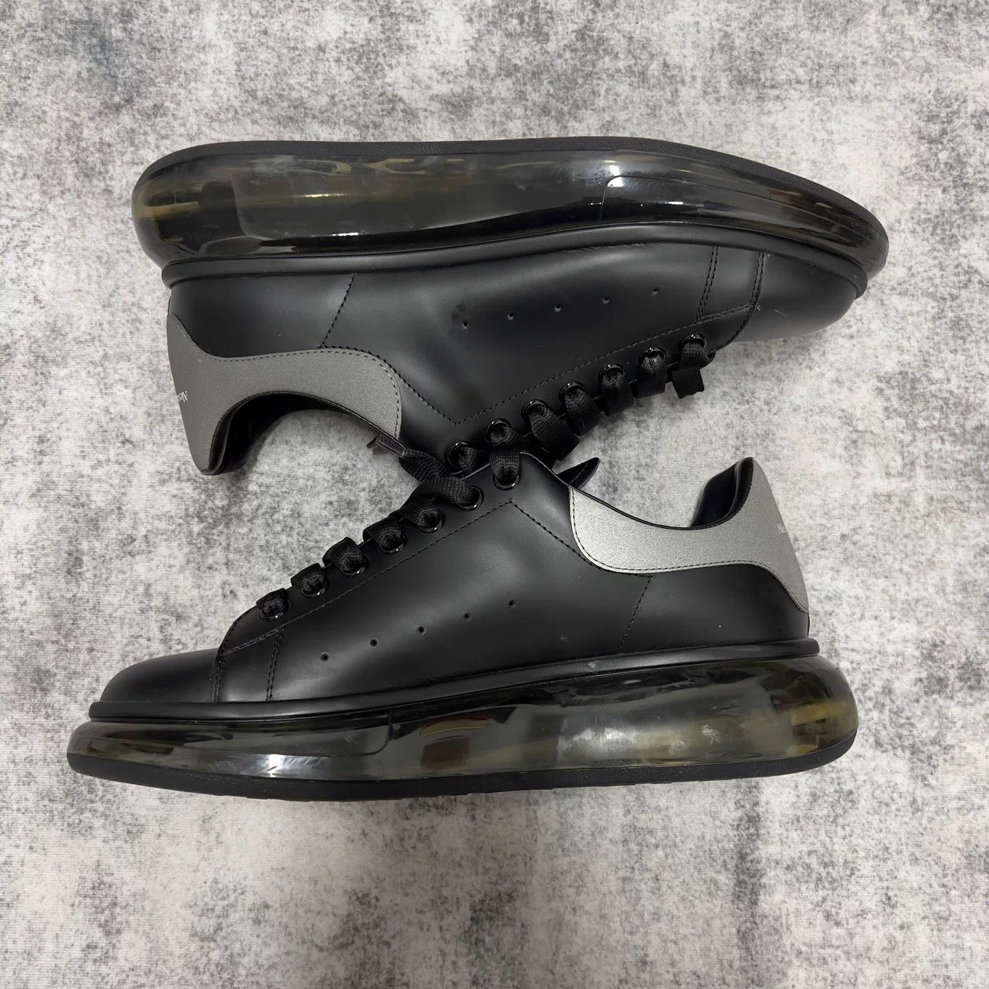 Alexander McQueen Alexander McQueen Black Transparent Sole Sneakers Size 10 Size US 10 / EU 43 - 3 Thumbnail