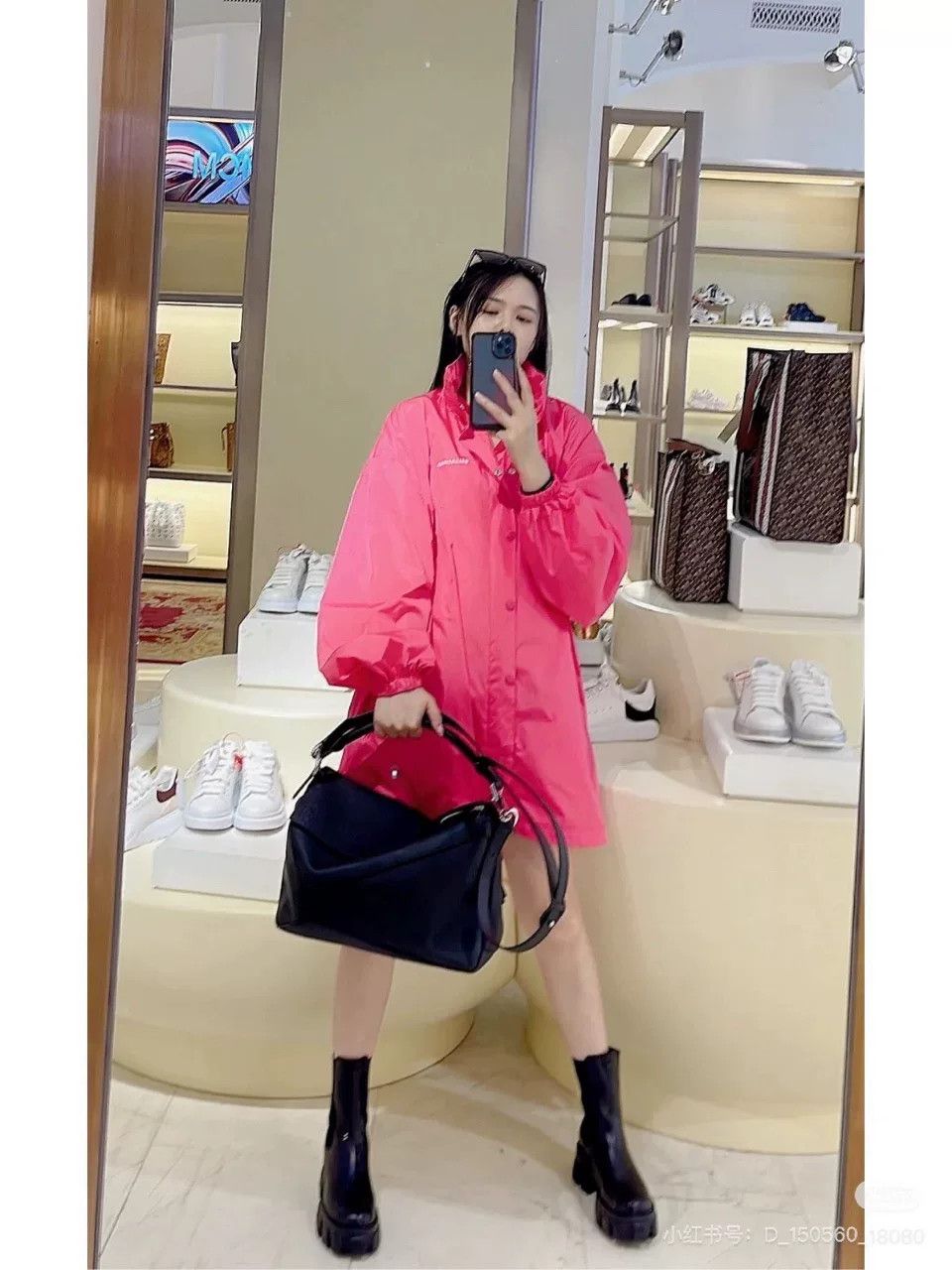 Balenciaga Balenciaga Pink Logo Hooded Jacket One Size Size ONE SIZE - 7 Thumbnail