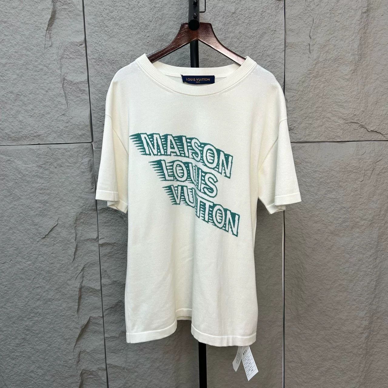 Louis Vuitton Louis Vuitton Green Logo Knit T-Shirt Size XS Size US XS / EU 42 / 0 - 2 Thumbnail
