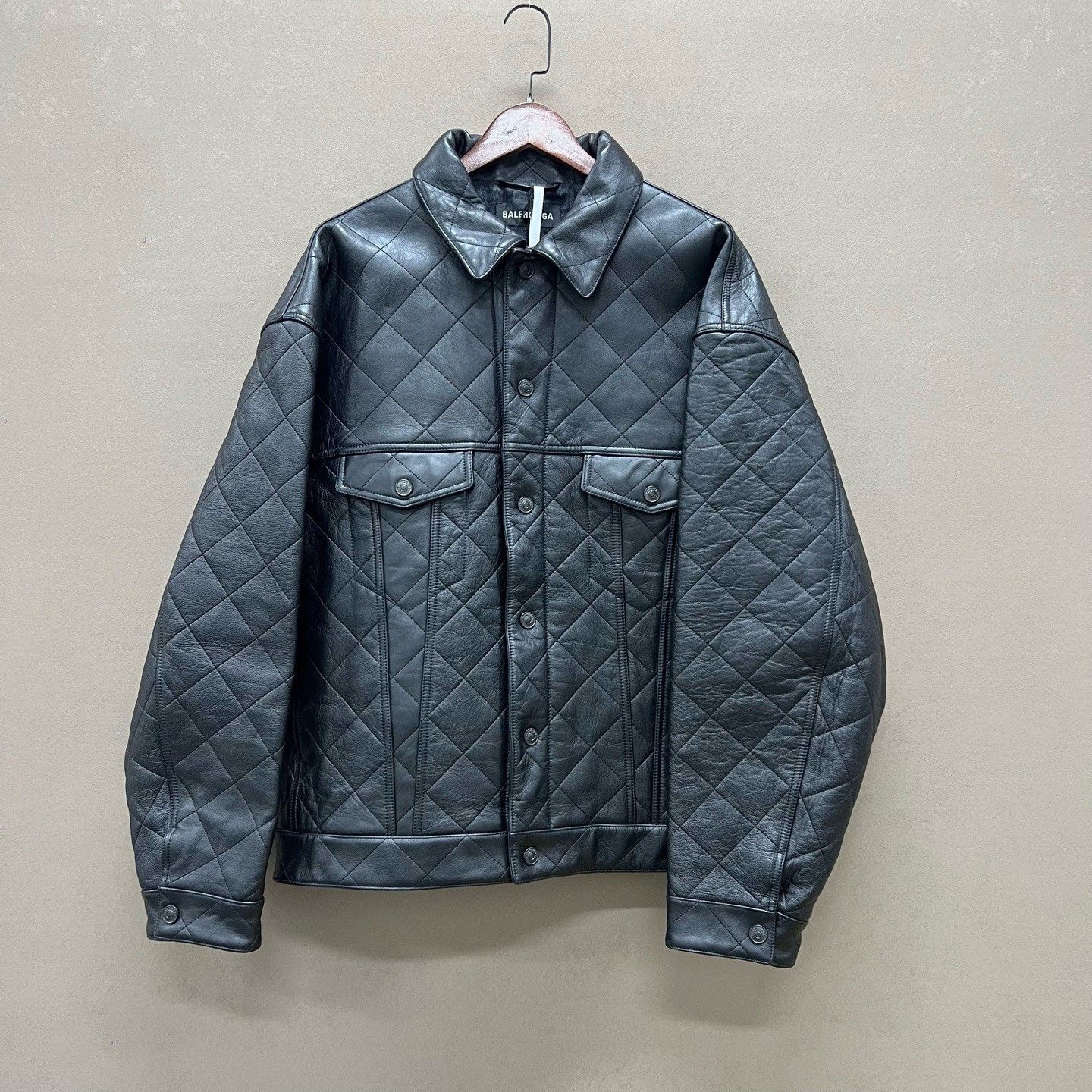Balenciaga Balenciaga Quilted Leather Jacket Size 48 Size US M / EU 48-50 / 2 - 2 Thumbnail