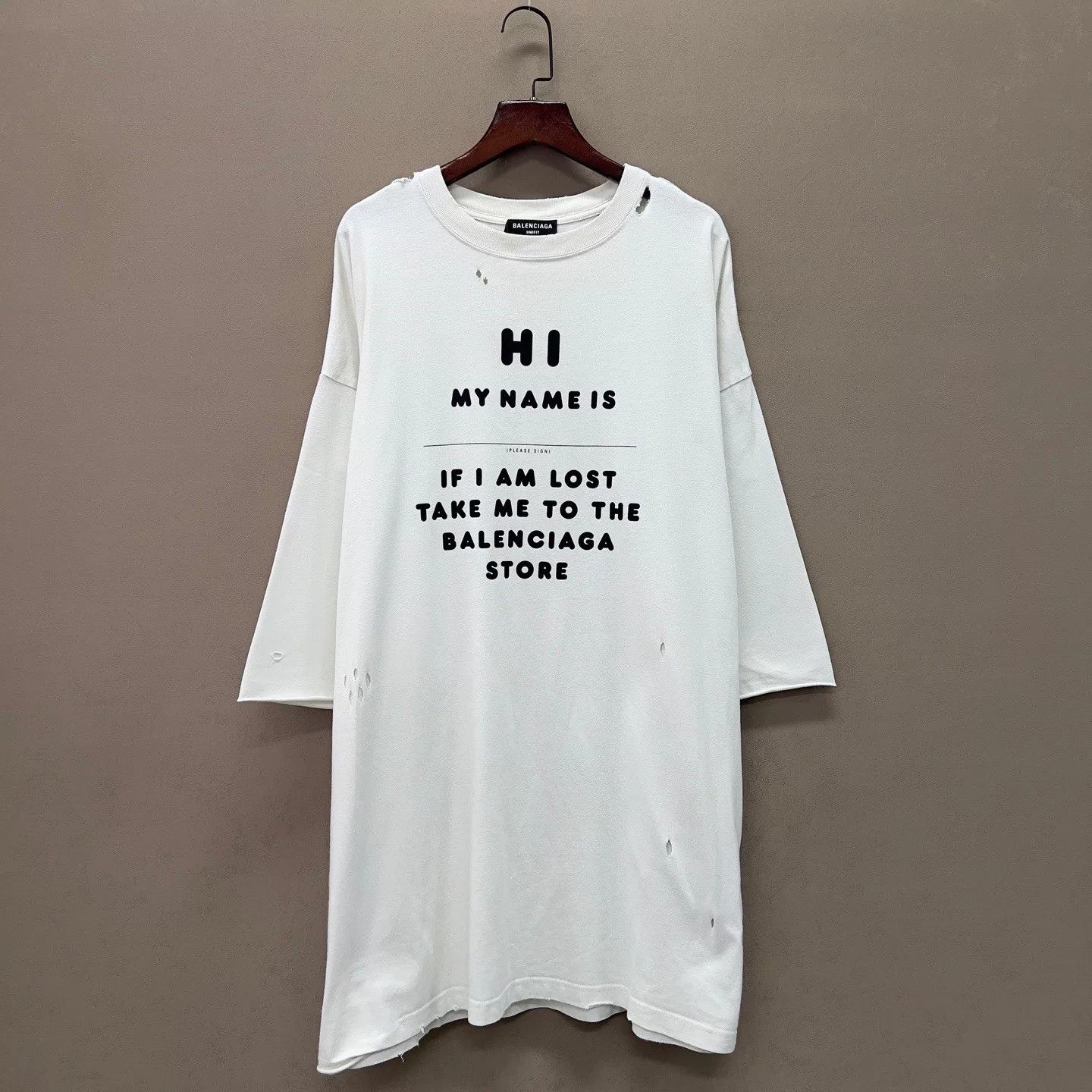 Balenciaga Balenciaga Hi My Name Is Graphic T-Shirt Size XS Size US XS / EU 42 / 0 - 4 Thumbnail
