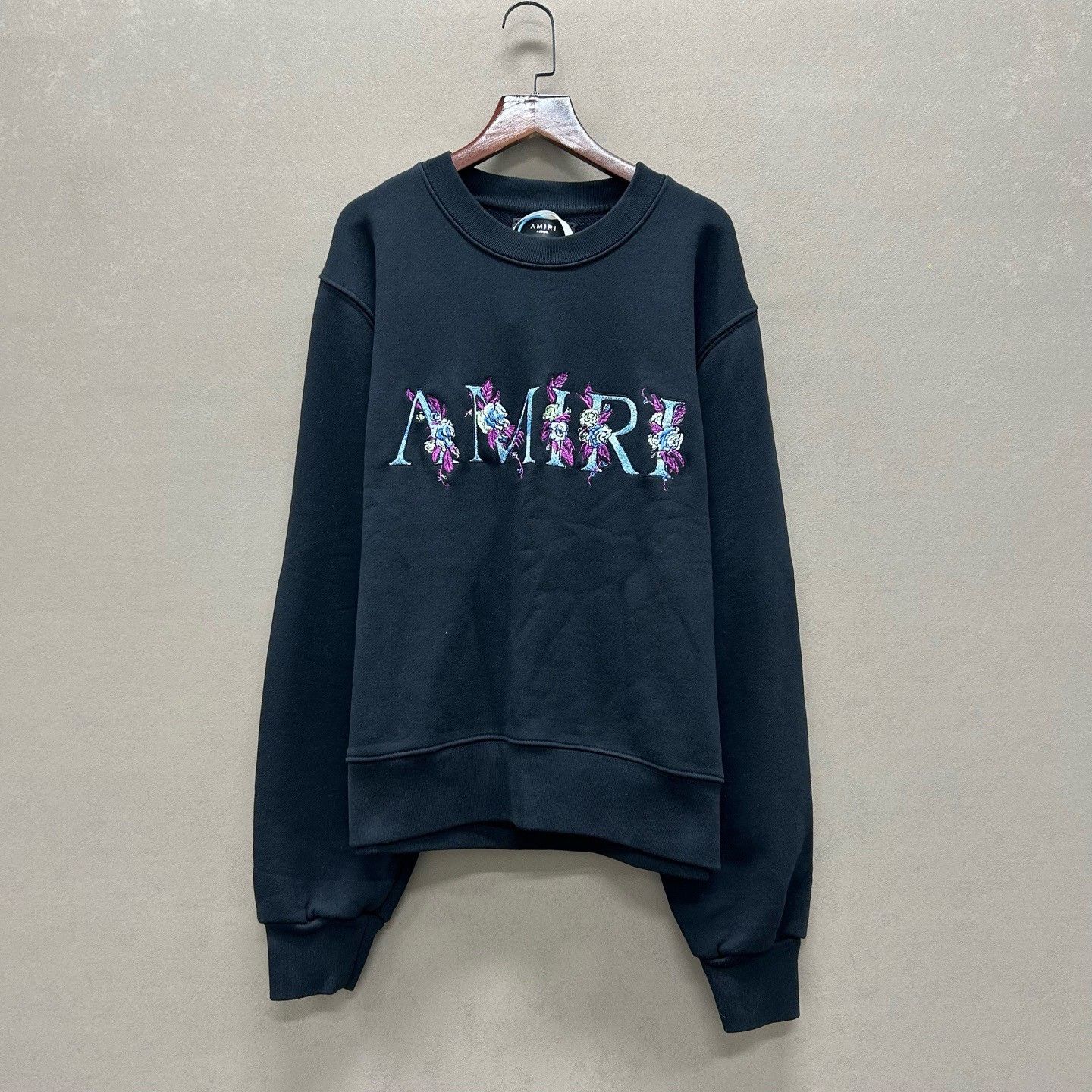 Amiri Amiri Floral Embroidery Sweatshirt Size M Size US M / EU 48-50 / 2 - 2 Thumbnail