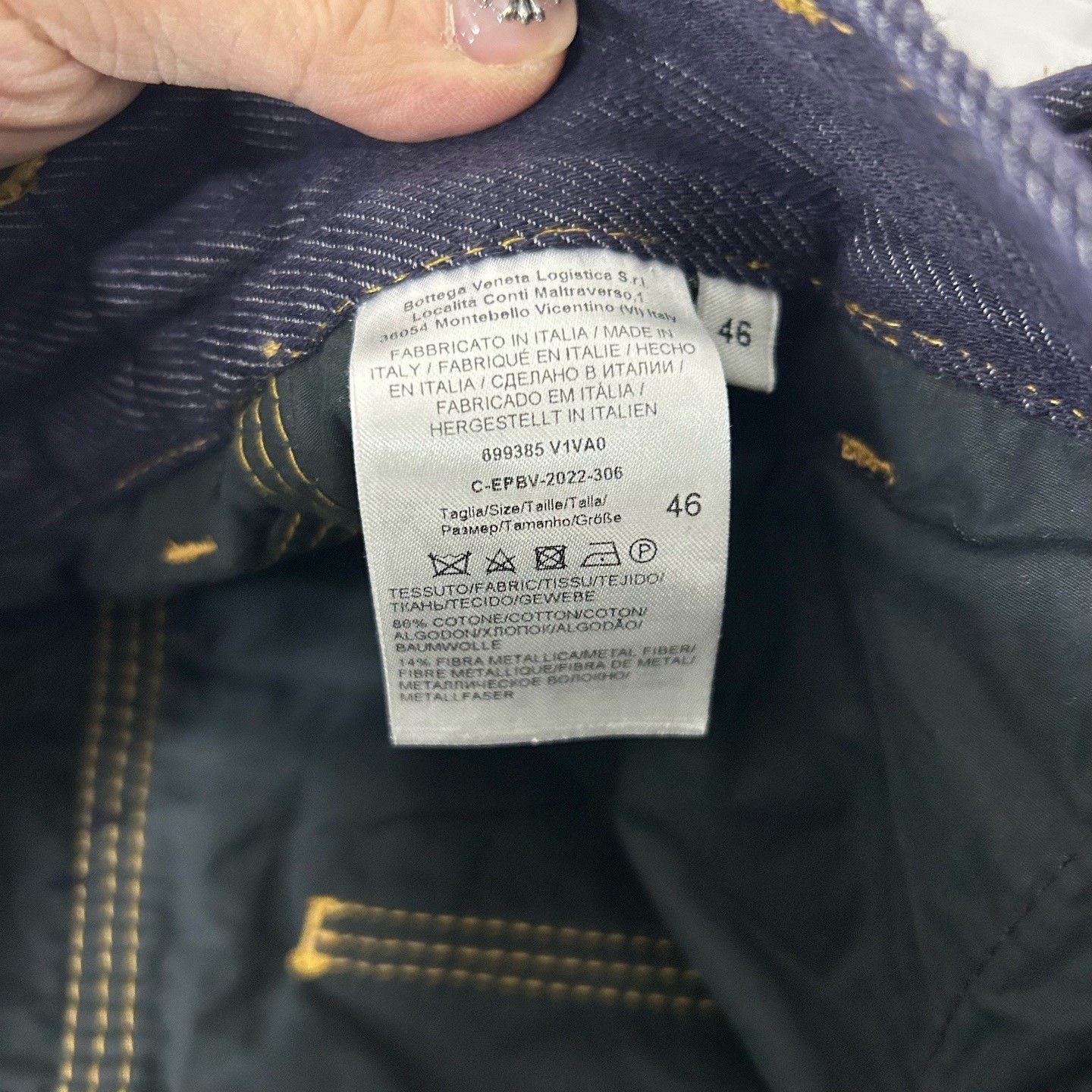 Bottega Veneta Bottega Veneta Salon 03 Metallic Fiber Denim Jeans Size 30 Size US 30 / EU 46 - 5 Thumbnail