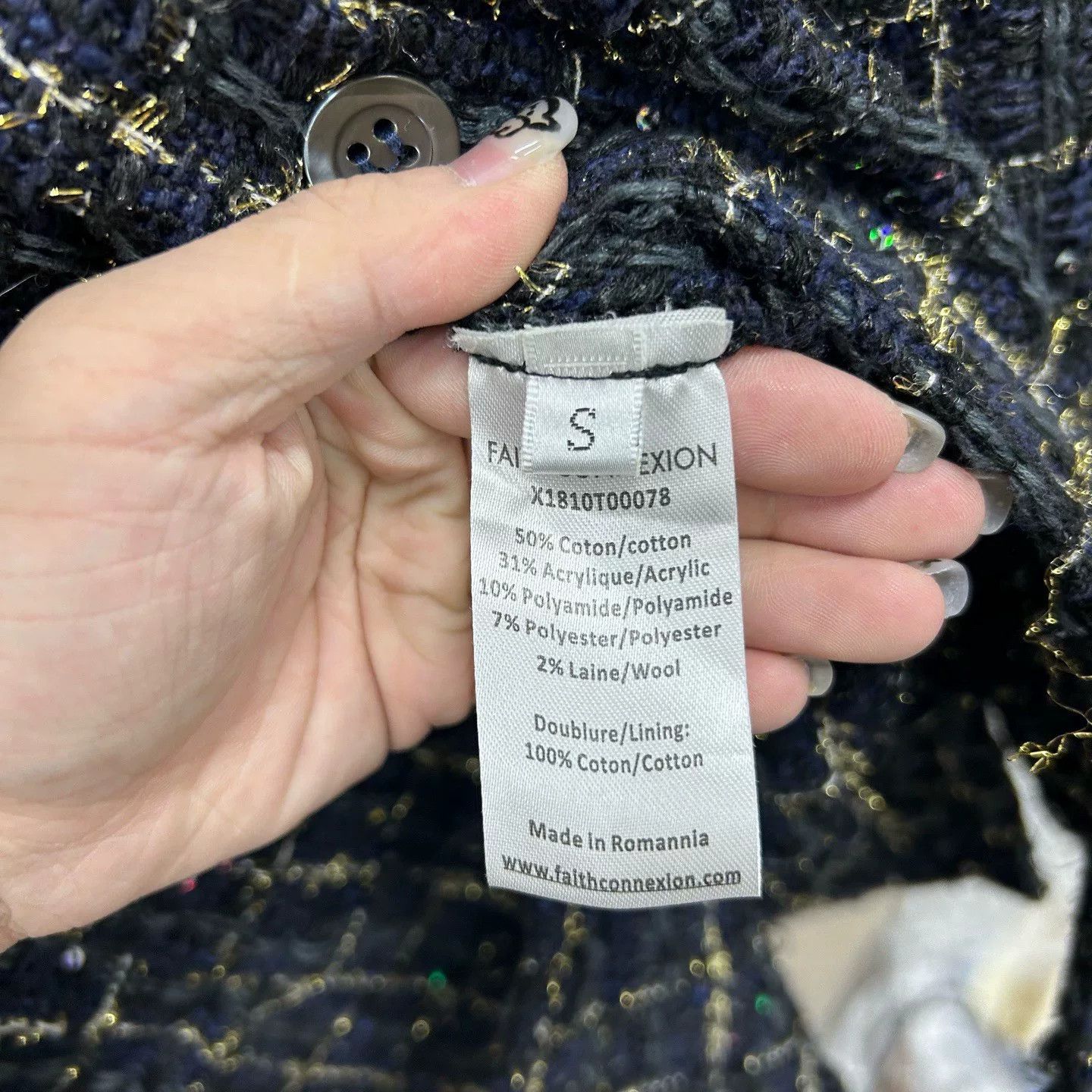 Faith Connexion FAITH CONNEXION Tweed Hooded Shirt Size S Size US S / EU 44-46 / 1 - 5 Thumbnail