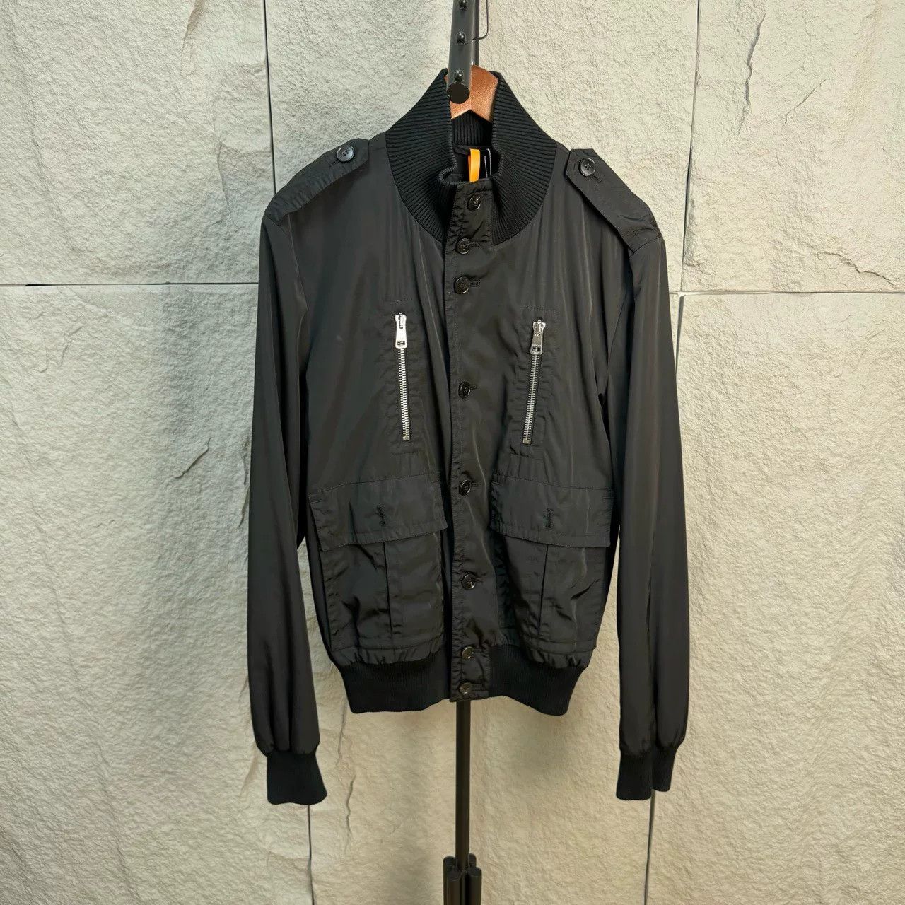 Gucci Gucci Black Nylon Bomber Jacket Size L Size US L / EU 52-54 / 3 - 2 Thumbnail