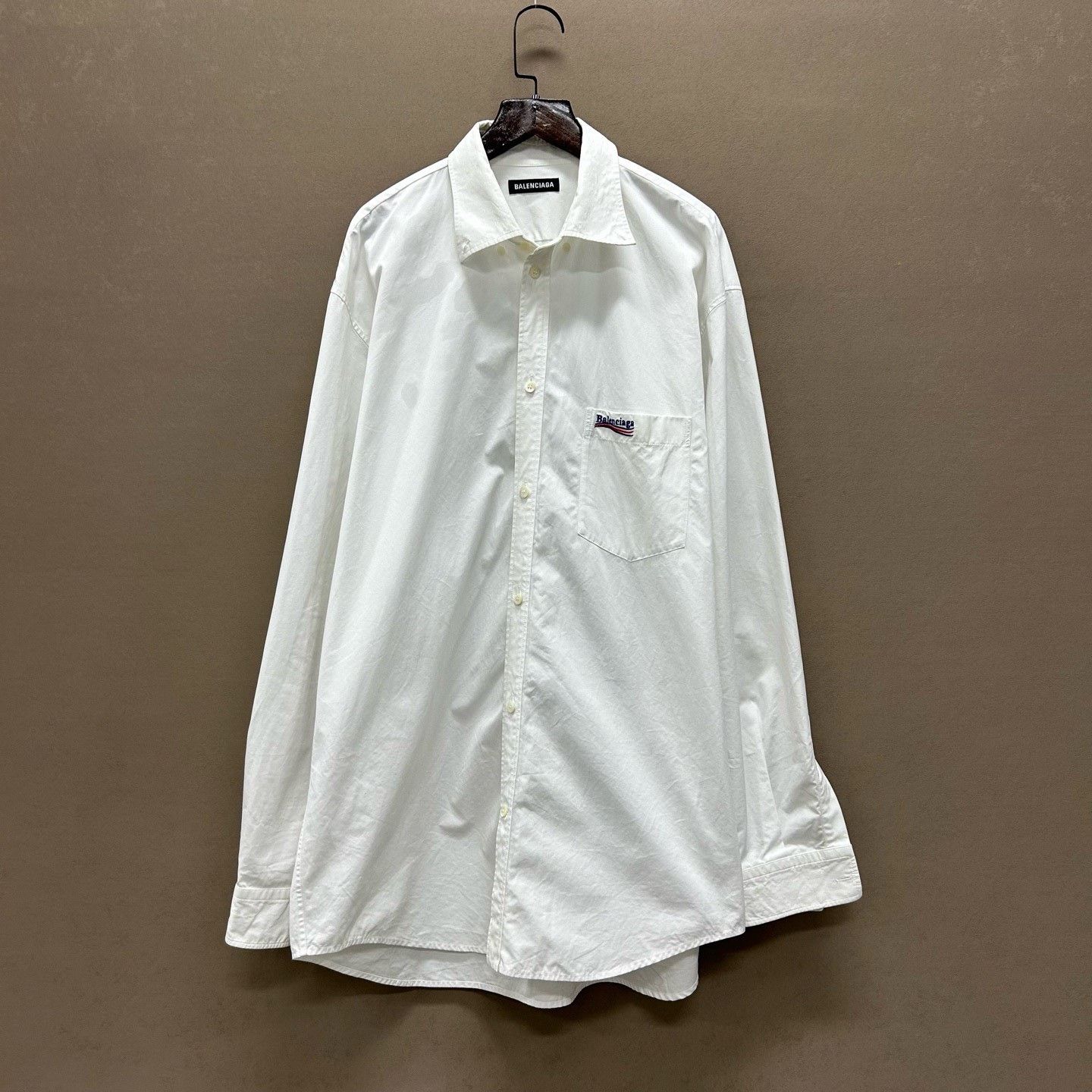 Balenciaga Balenciaga Logo White Button Up Shirt Size S Size US S / EU 44-46 / 1 - 2 Thumbnail