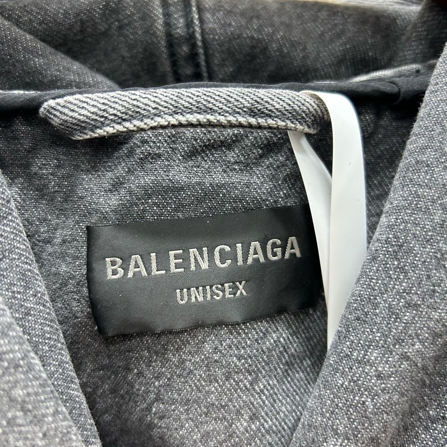 Balenciaga Balenciaga Grey Denim Hoodie Size L Size US L / EU 52-54 / 3 - 4 Thumbnail